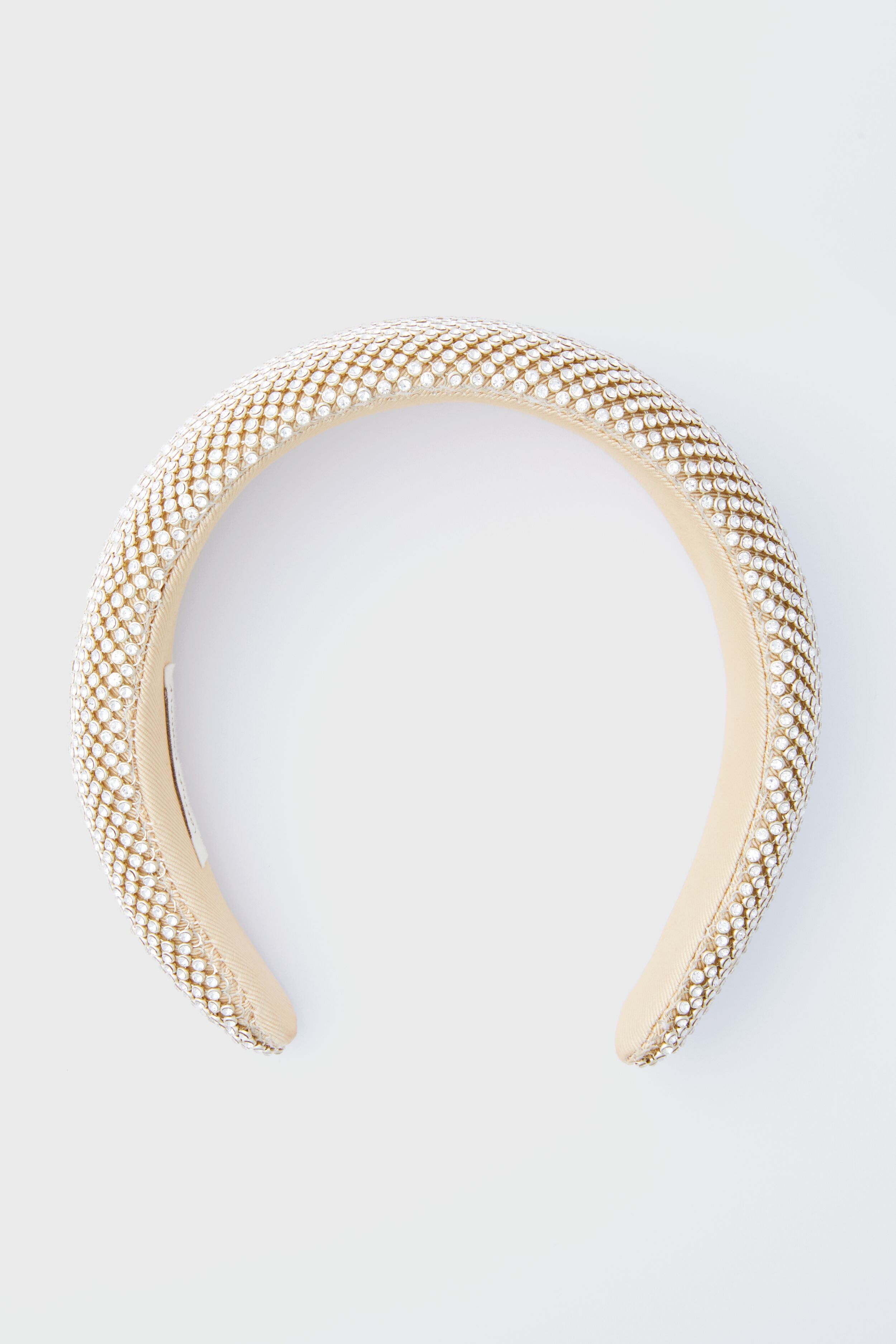 Gold Diamante Bellamy Puffy Headband-Beilave