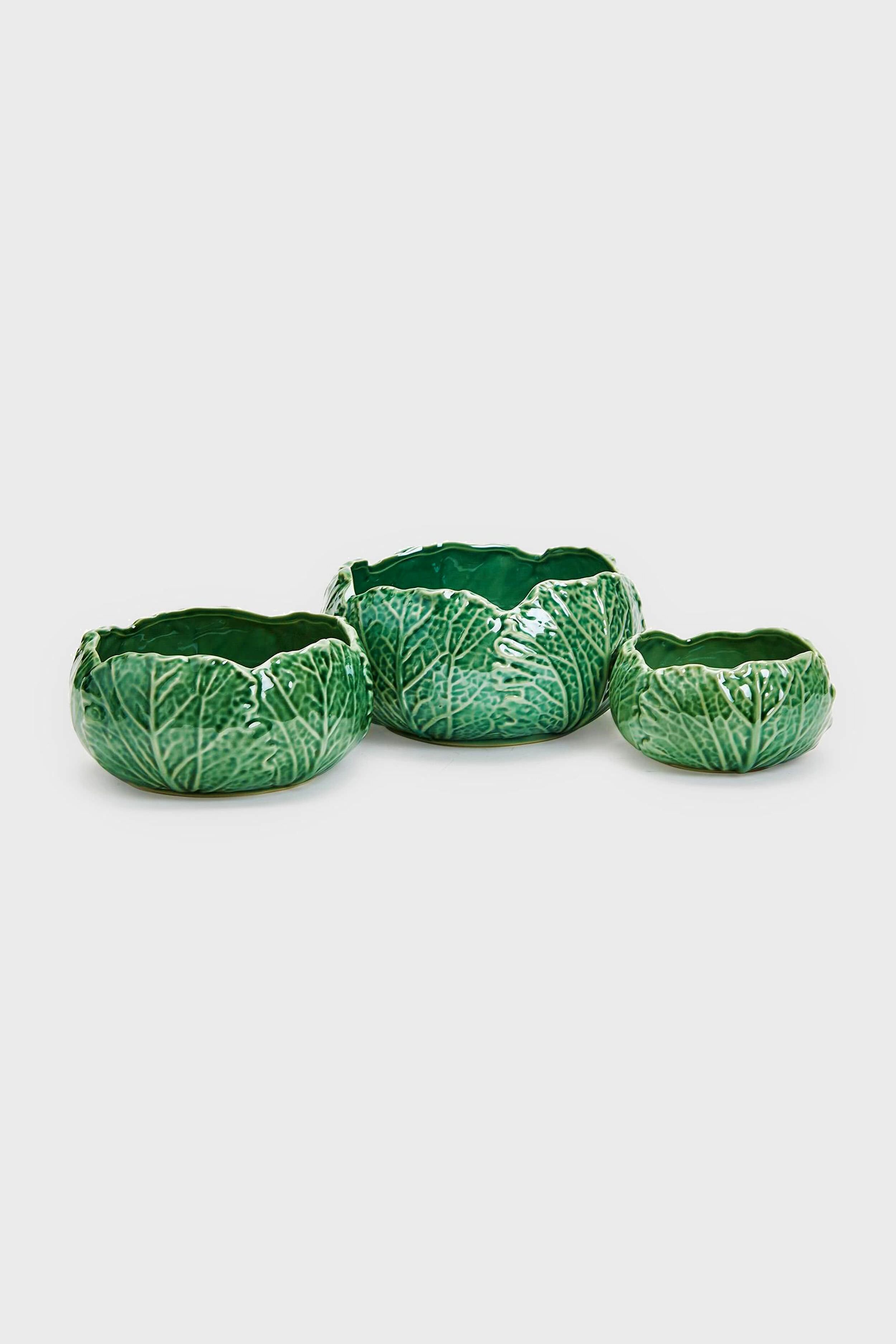 Set of 3 Cabbage Leaf Bowls-Beilave