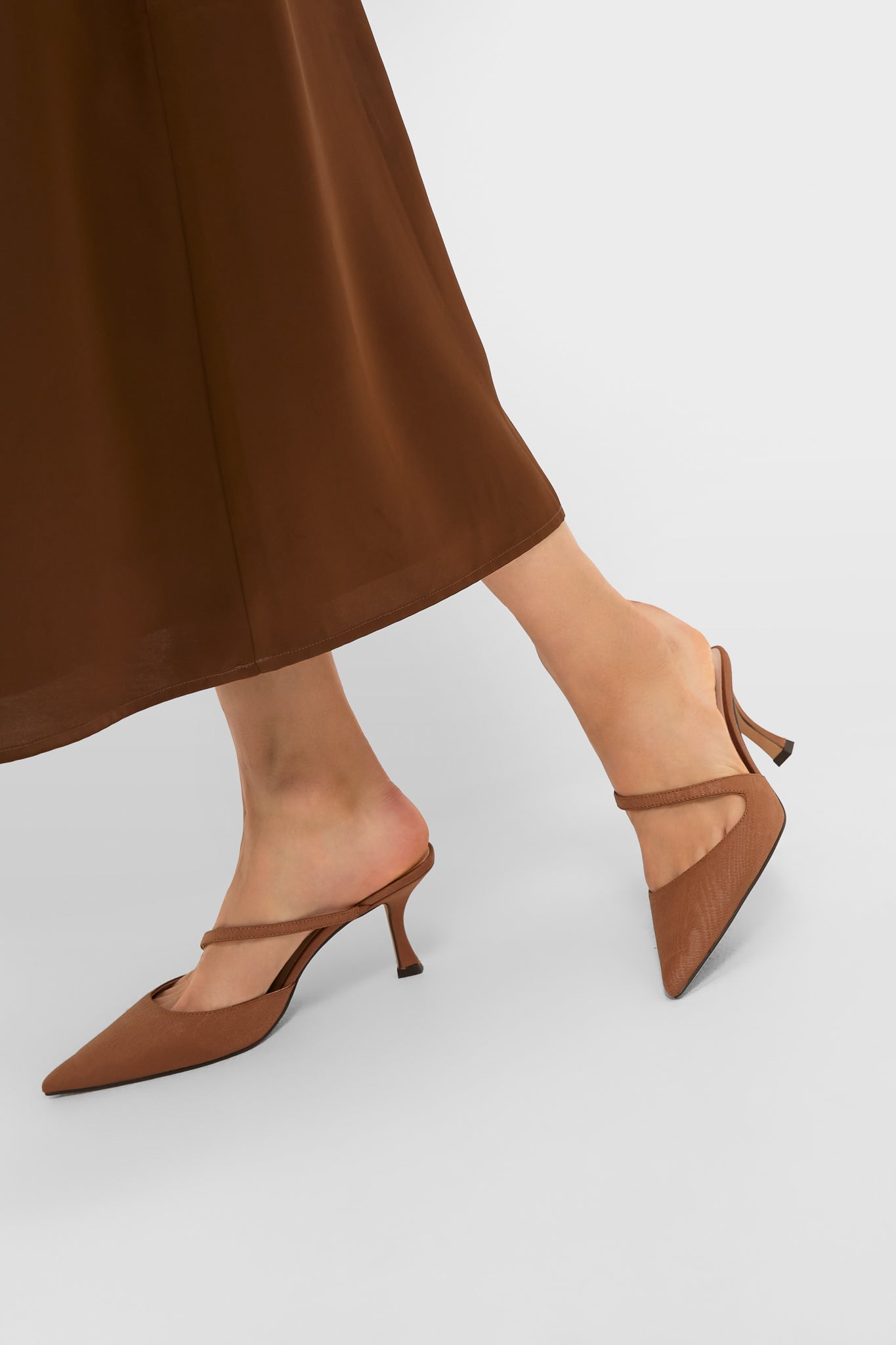 Chestnut Moire Mimi Heels-Beilave