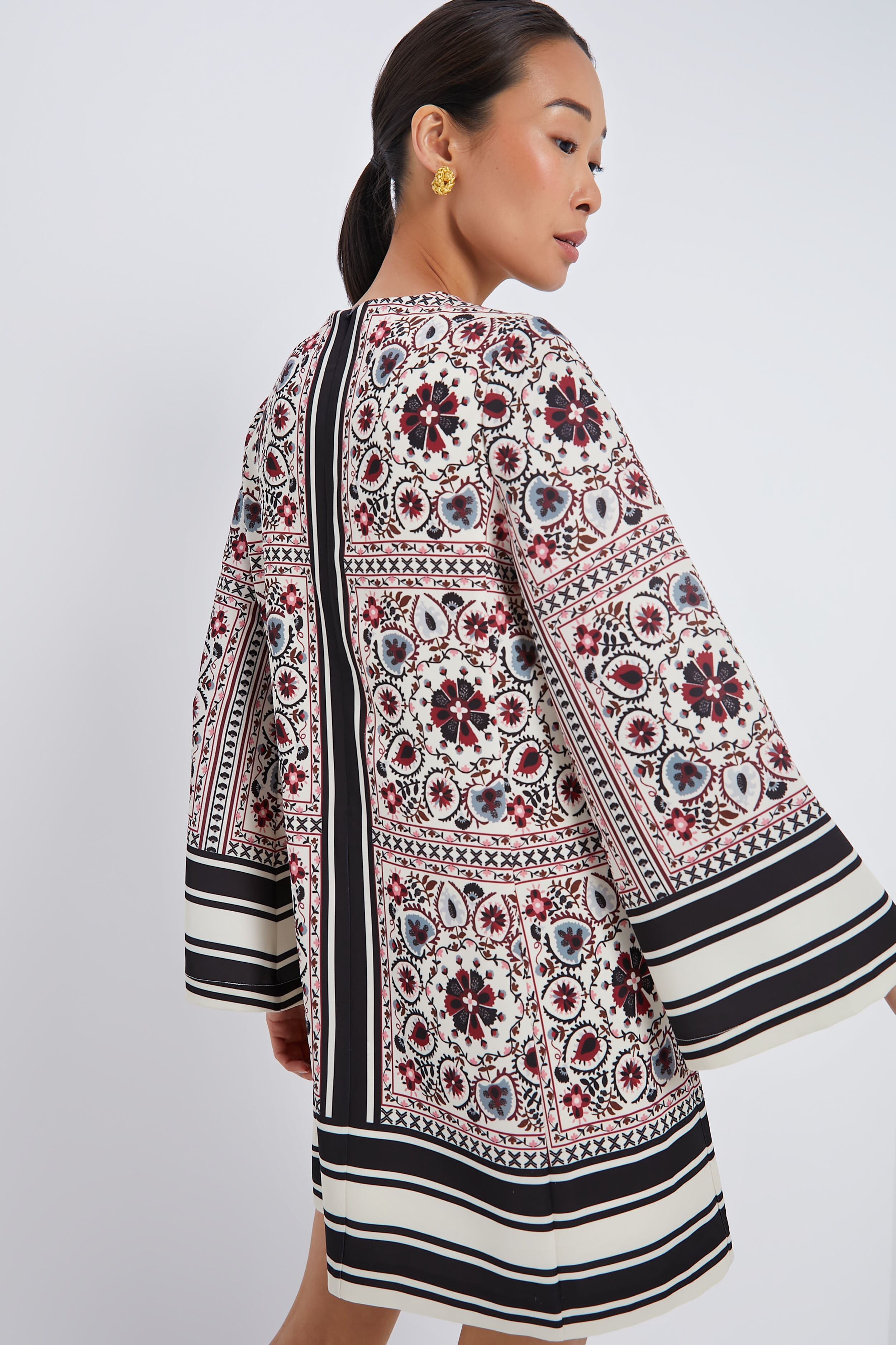 Patchwork Floral Mini Jamie Dress-Beilave