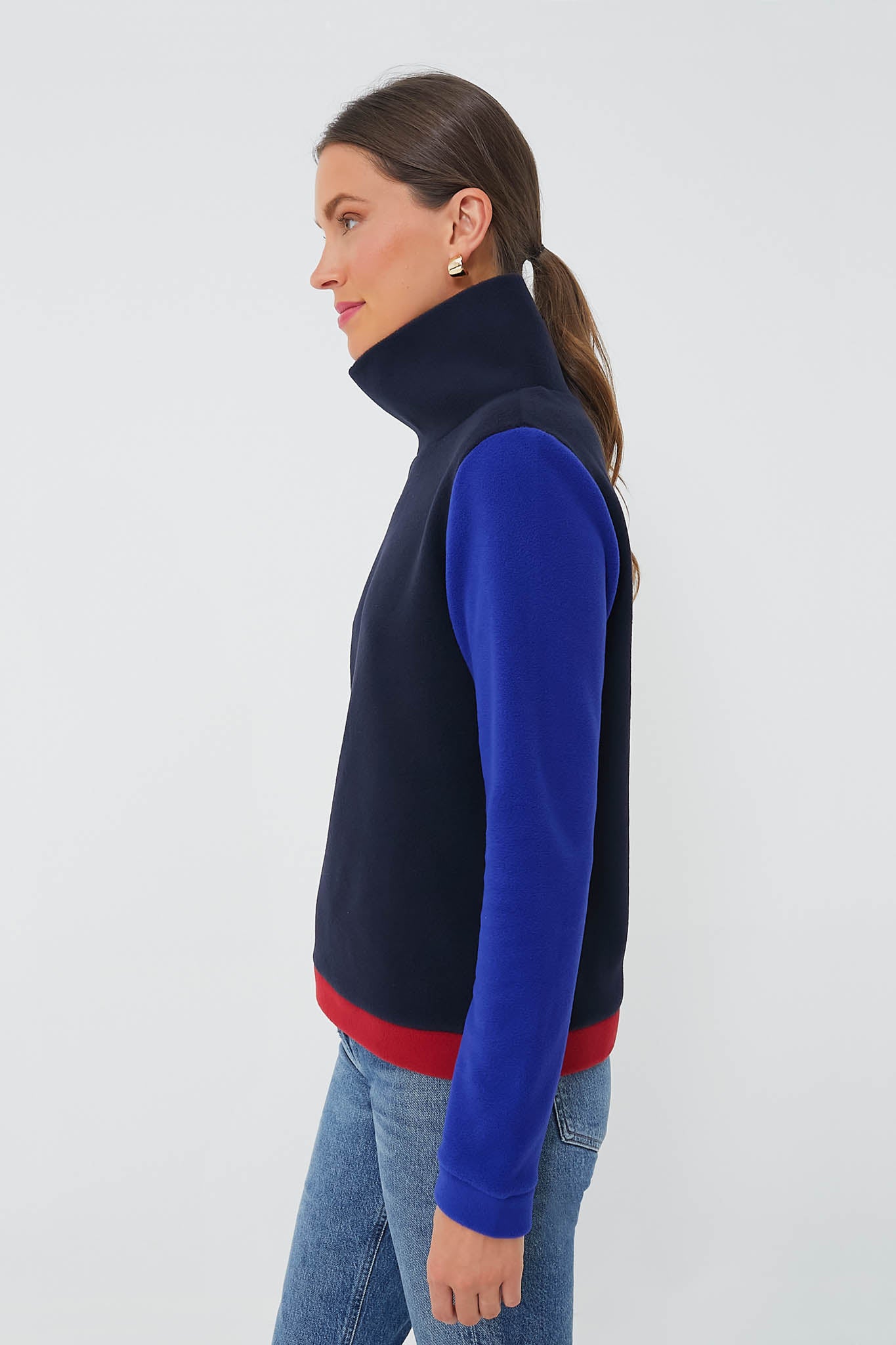 Exclusive Navy Tricolor Colorblock Park Slope-Beilave