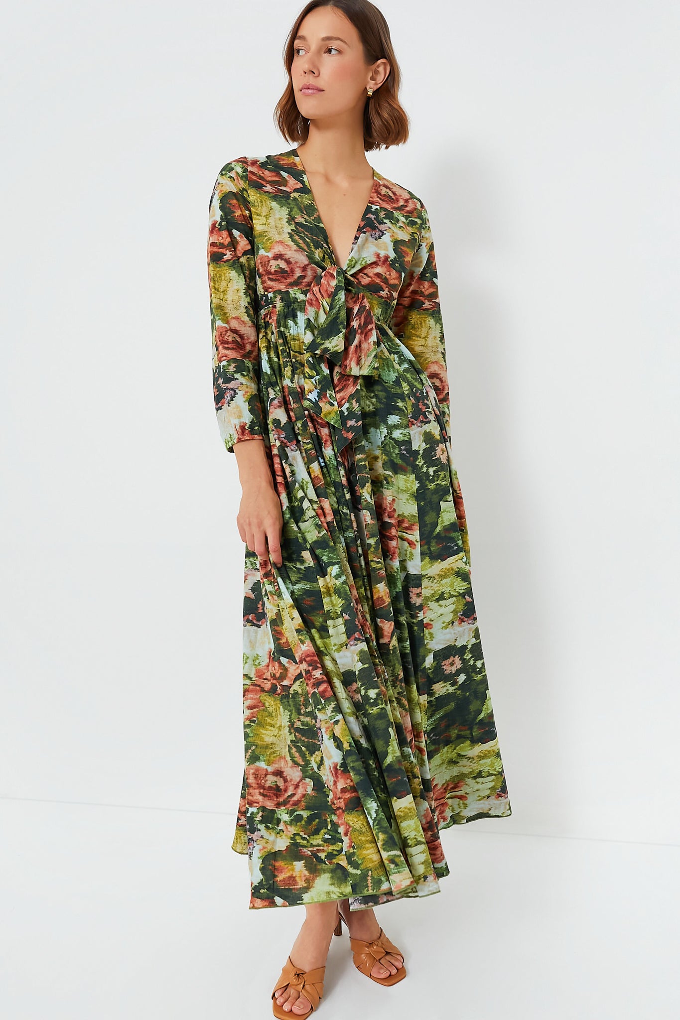 Green Ladakh Angela Maxi Dress-Beilave