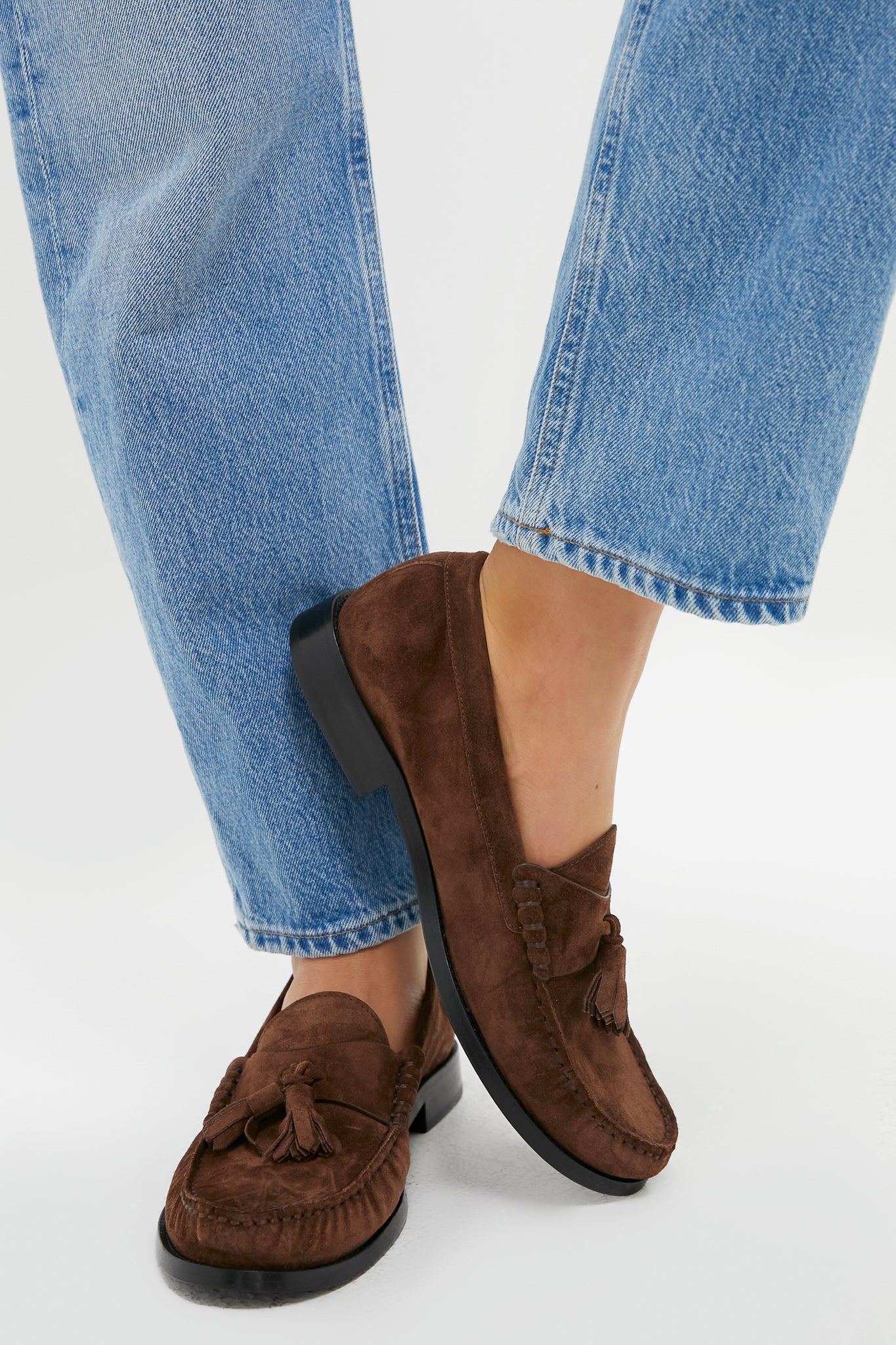 Walnut Lottie Tassel Loafers-Beilave
