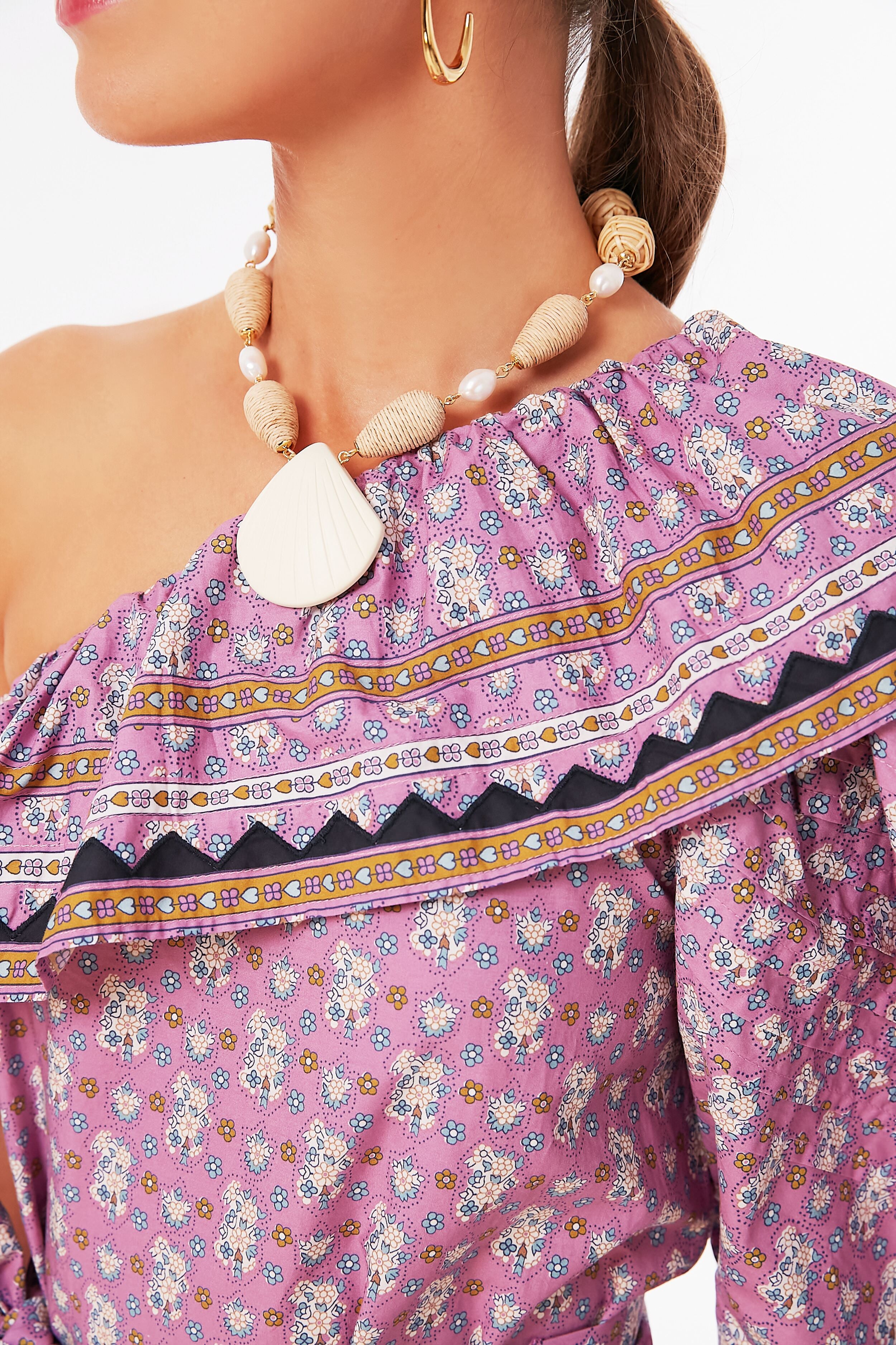 Raffia Porter Necklace-Beilave