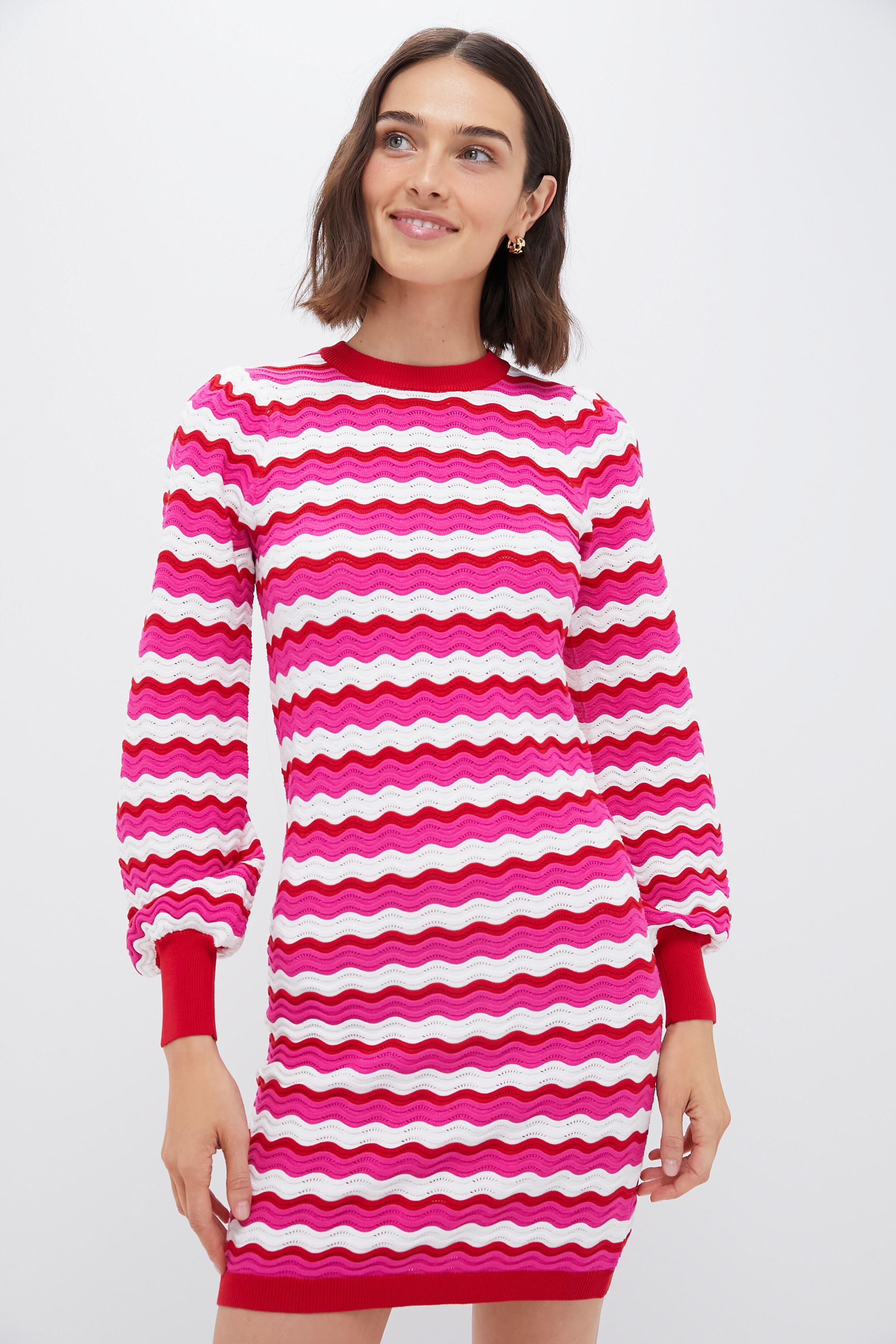 Ruby Wavy Stripe Callie Mini Dress-Beilave