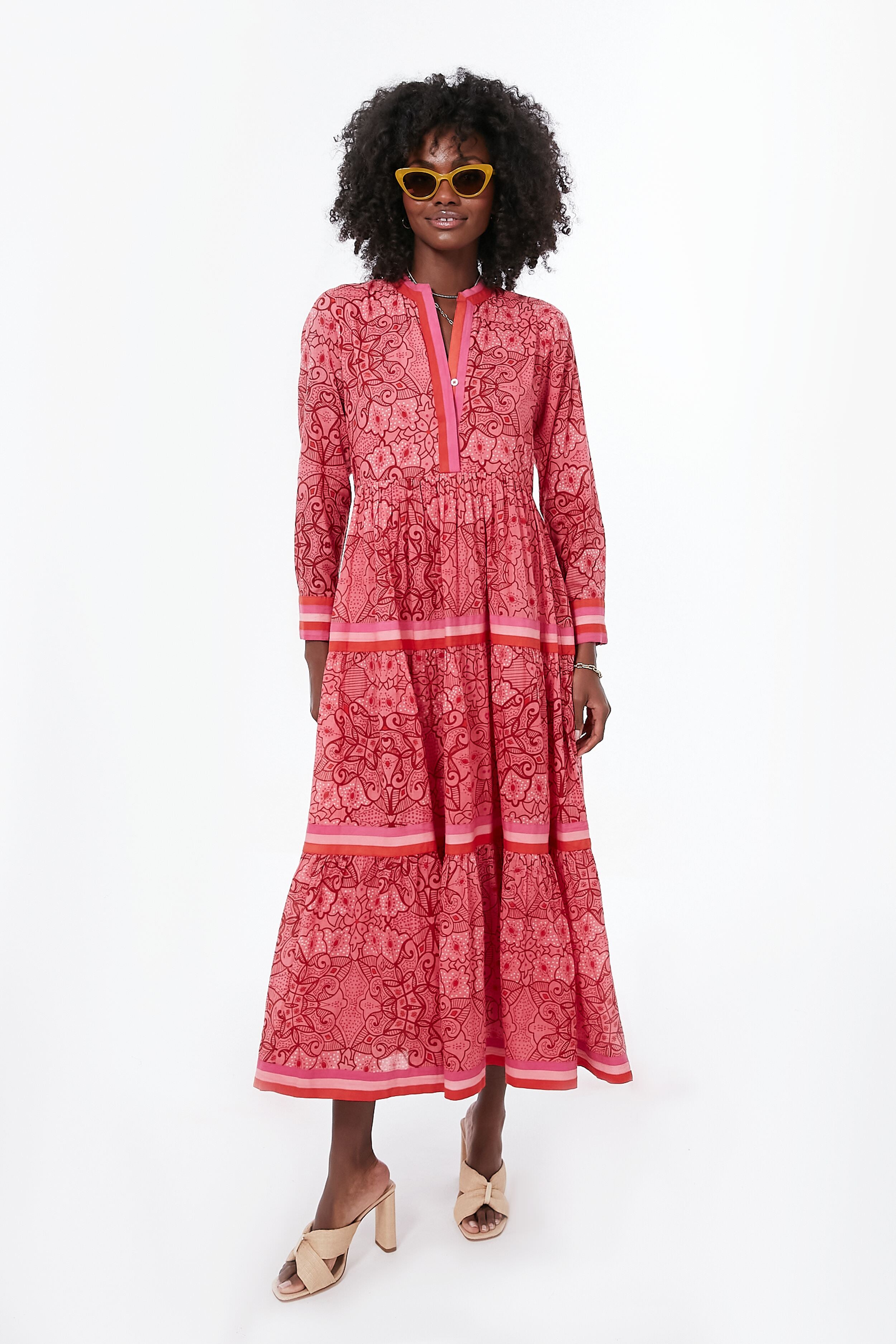 Exclusive Pink Floral Diwali Dress-Beilave