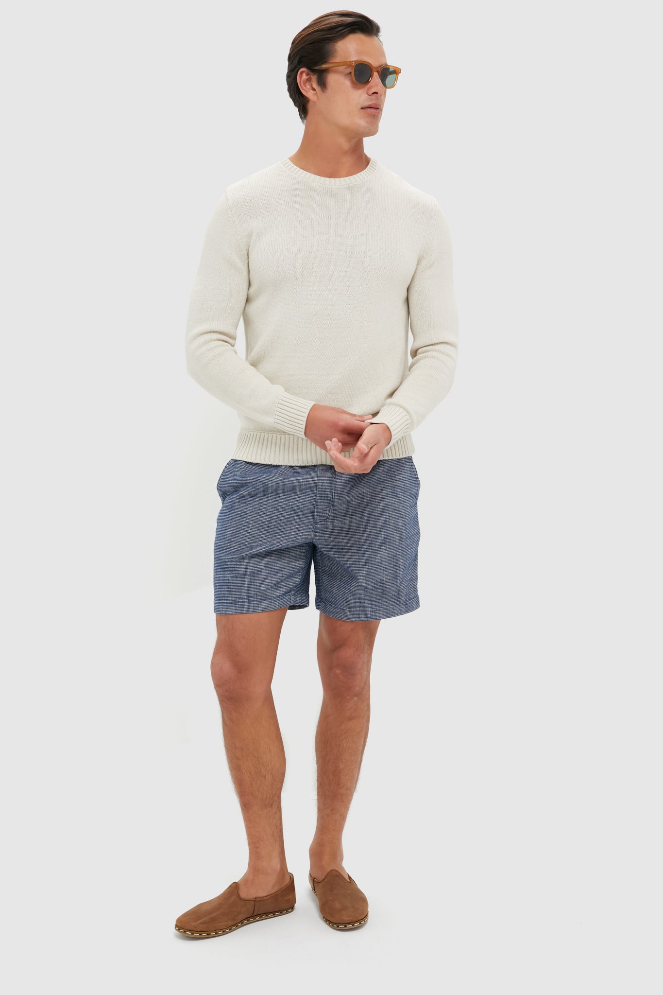 Navy Textured Saturday Beach Short-Beilave