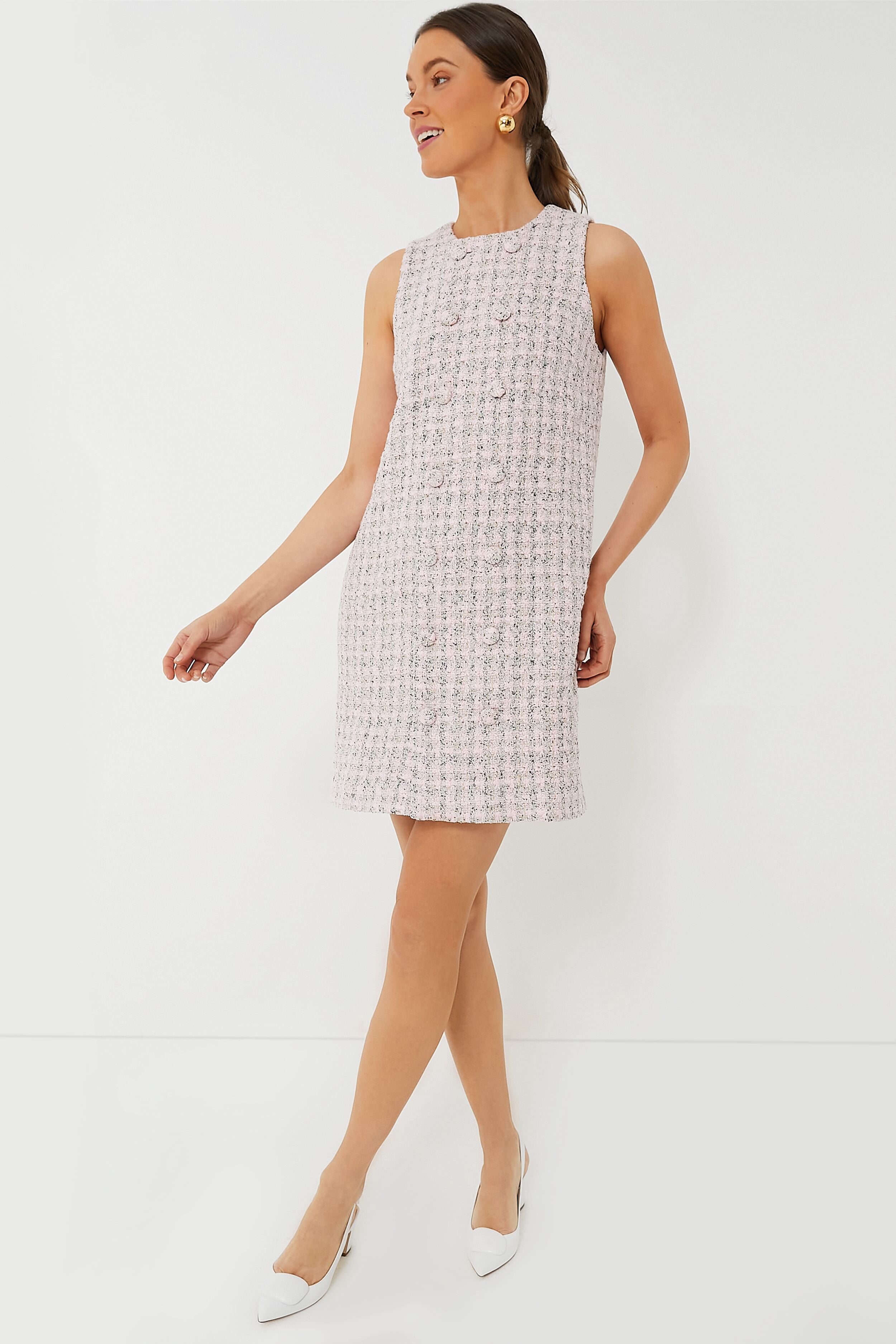 Peony Tweed Bianca Dress-Beilave