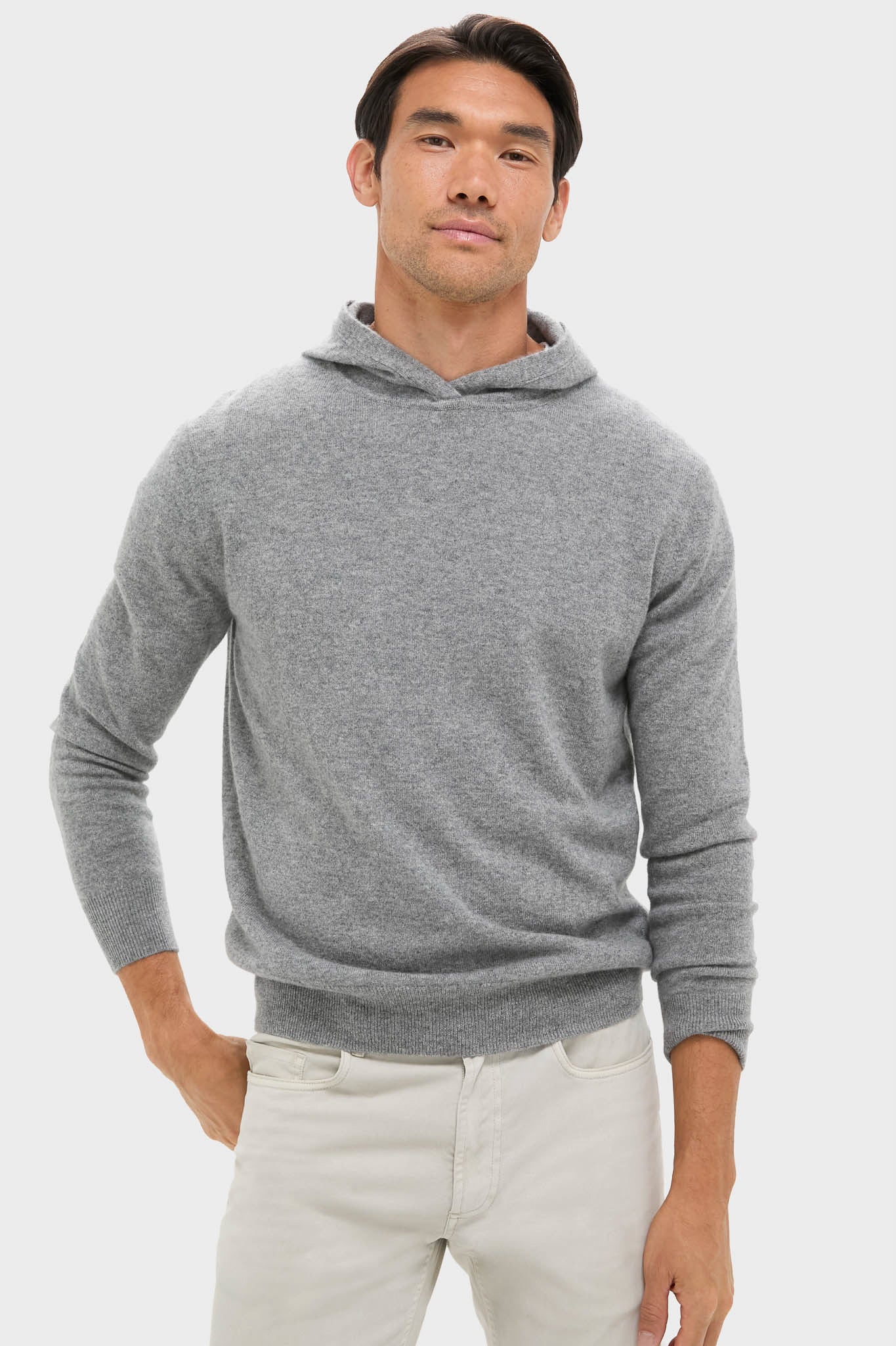 Gray Cashmere Hoodie-Beilave