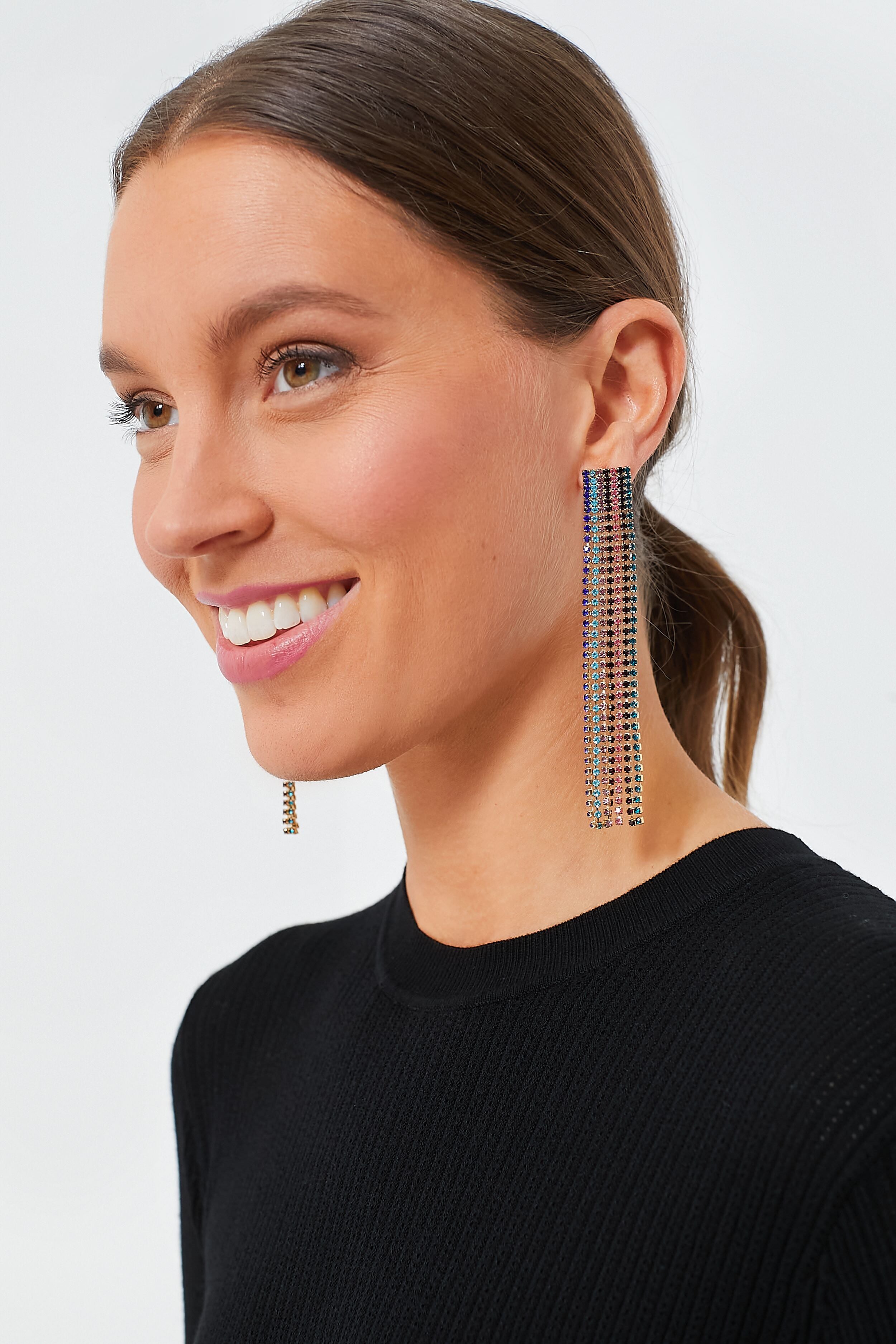 Rainbow Glitz Earrings-Beilave