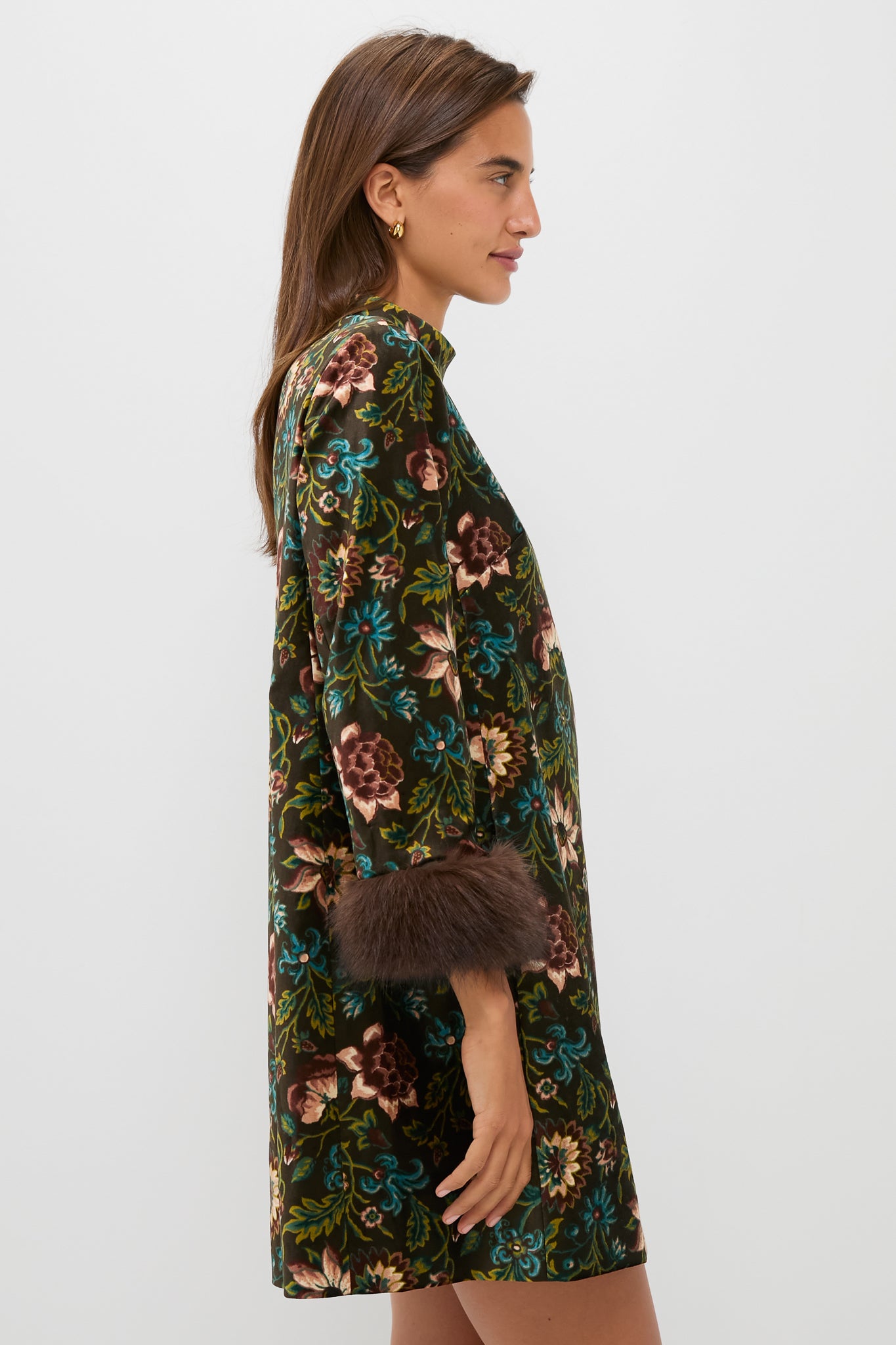 Hazel Moonflower Velvet Mod Ellie Dress-Beilave