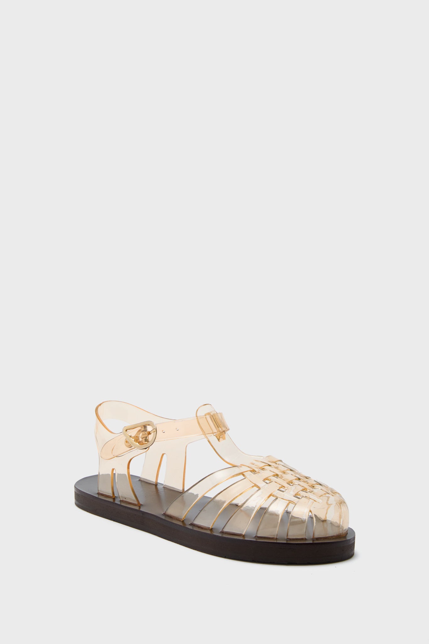 Clear Caramel Homeria Jelly Sandals-Beilave