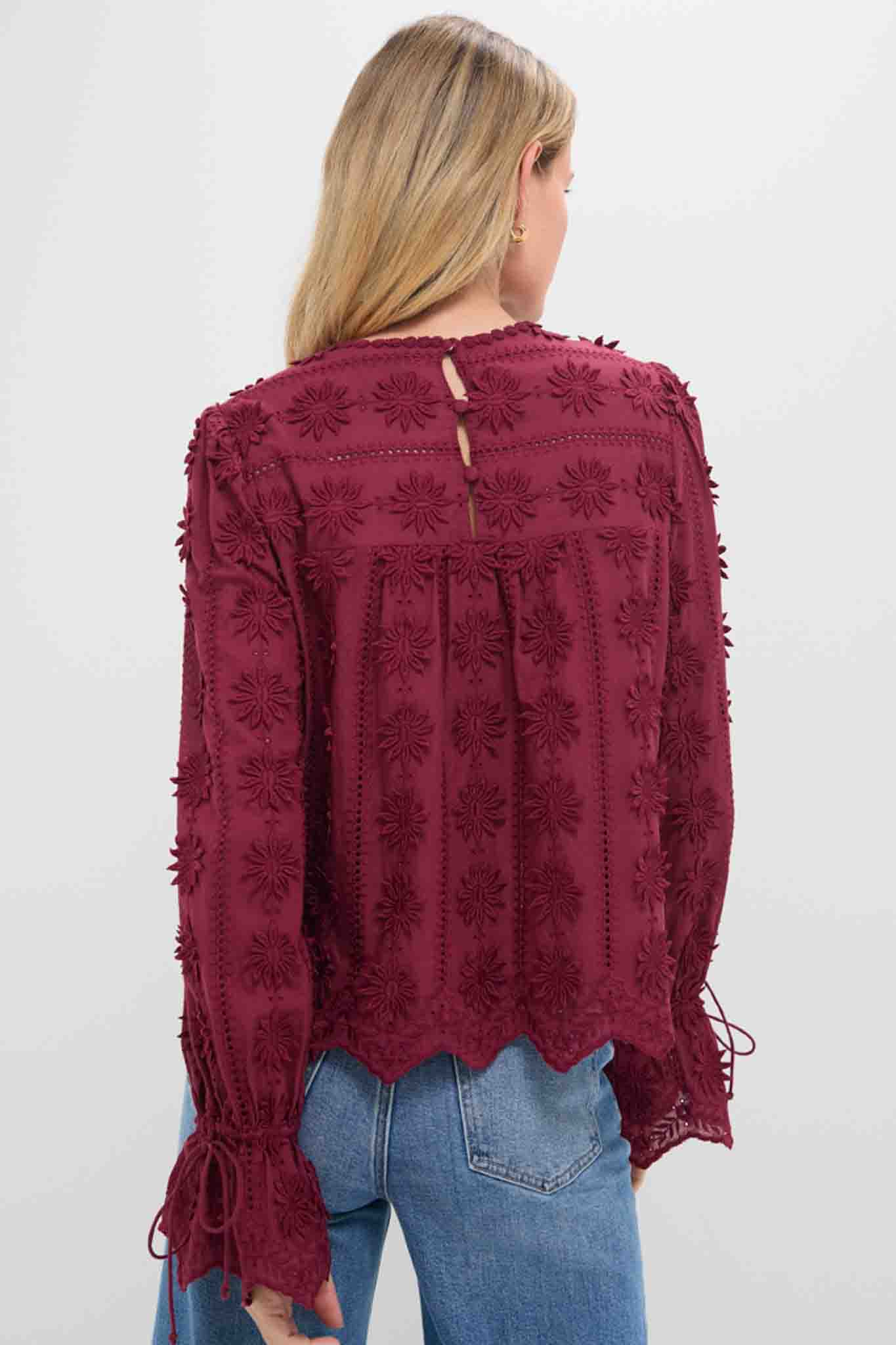 Wine Tirza Blouse-Beilave