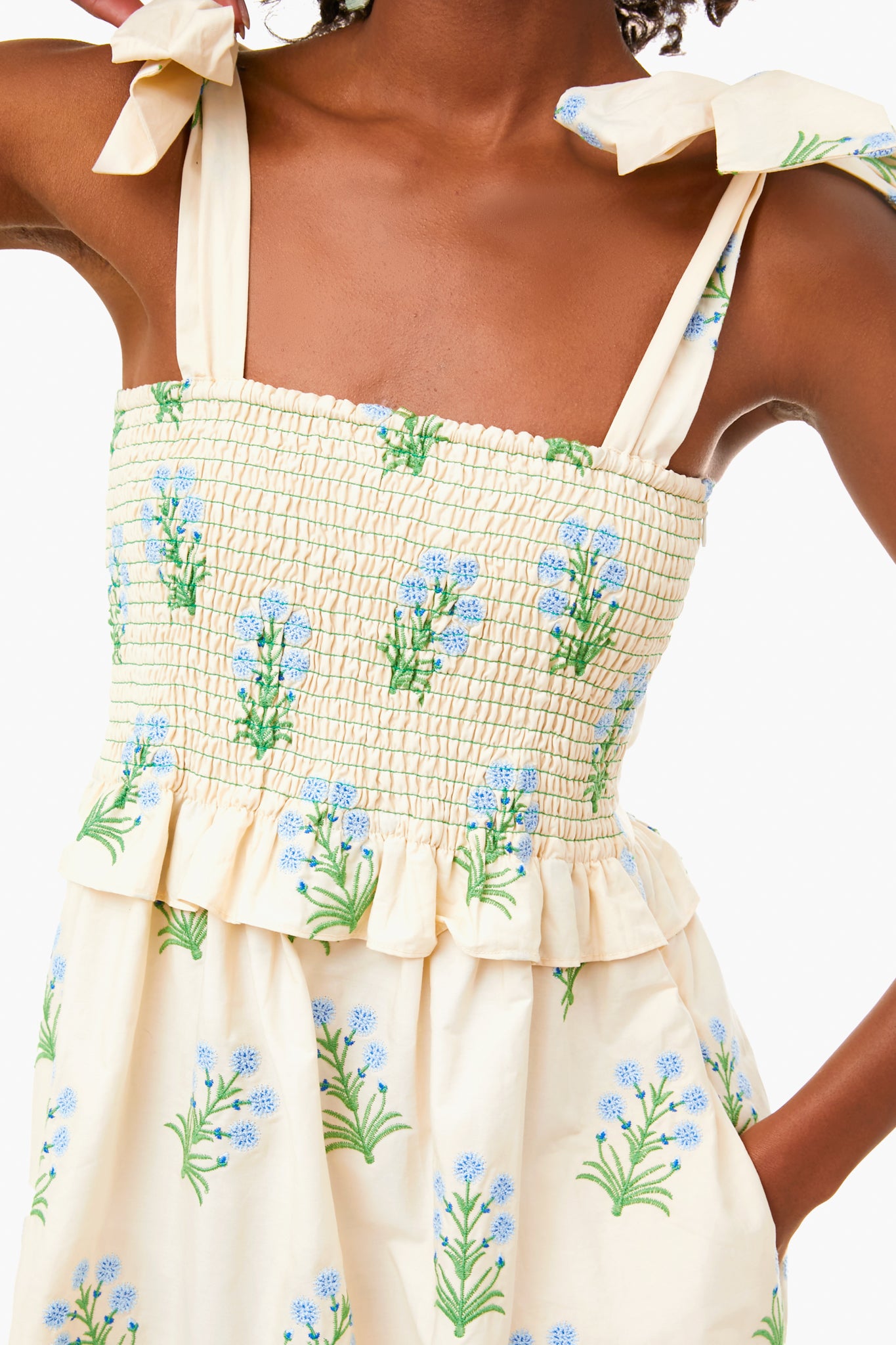 Wildflower Embroidered Alessandra Dress-Beilave