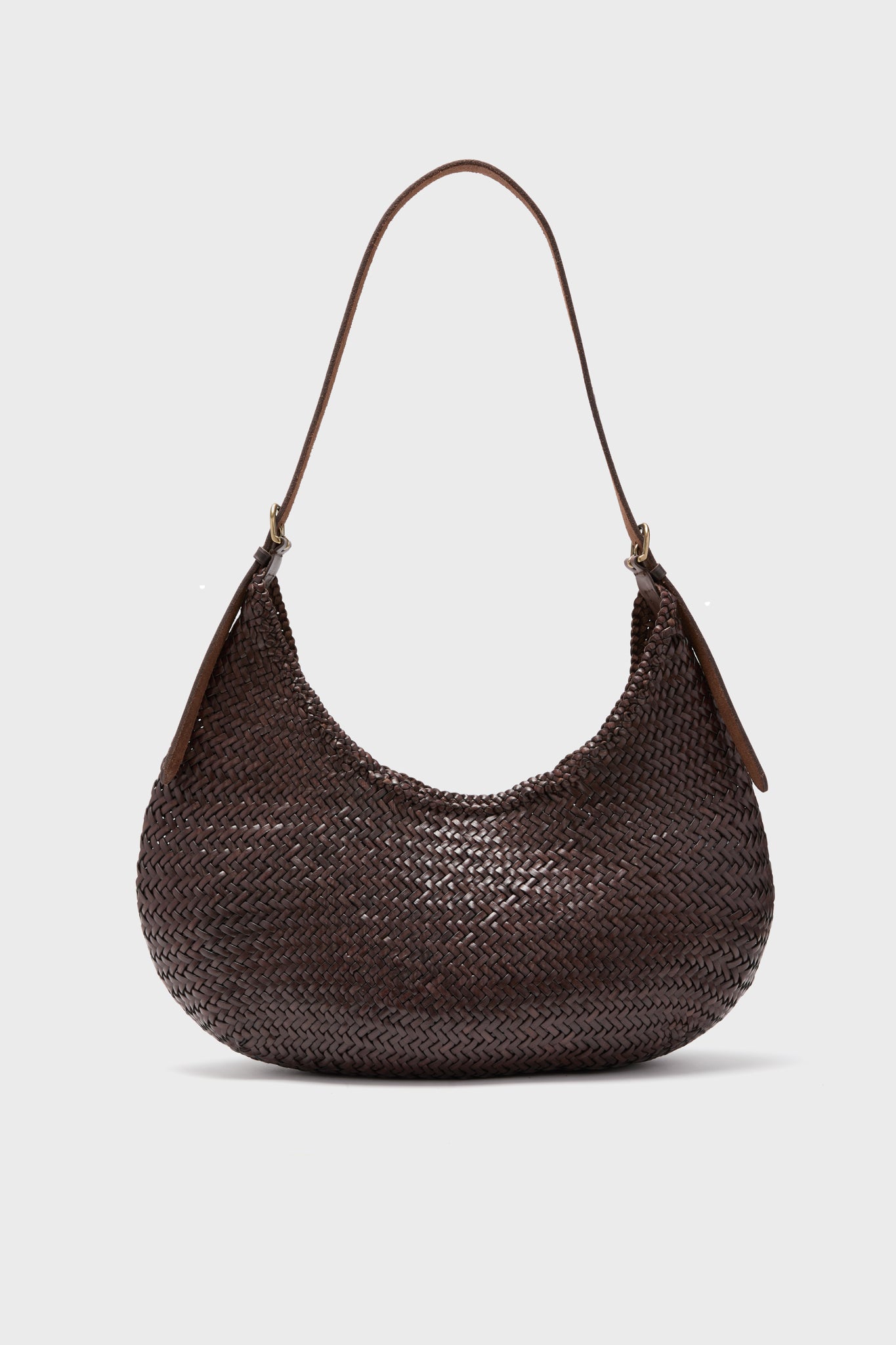 Dark Brown Luna Piena Hobo Bag-Beilave