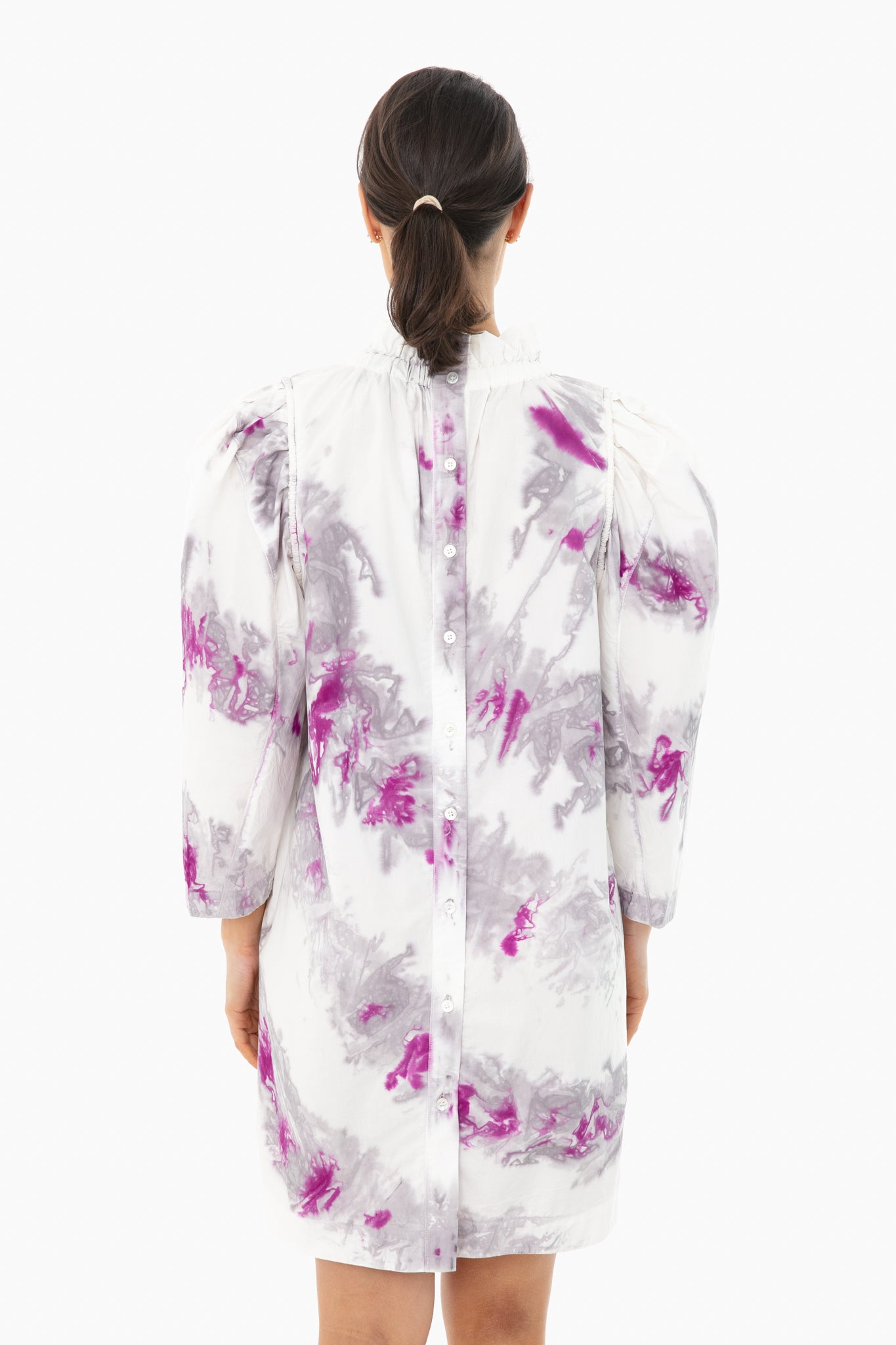 Fuchsia Tie Dye Tamara Tunic Dress-Beilave