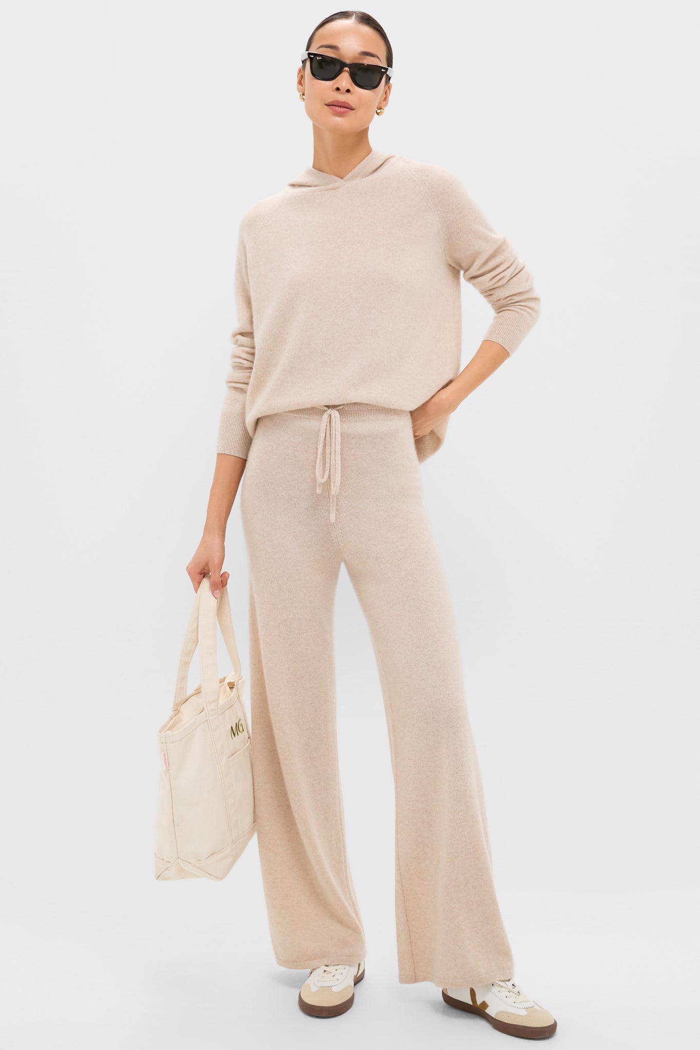 Sandstone Cashmere Jane Hoodie-Beilave