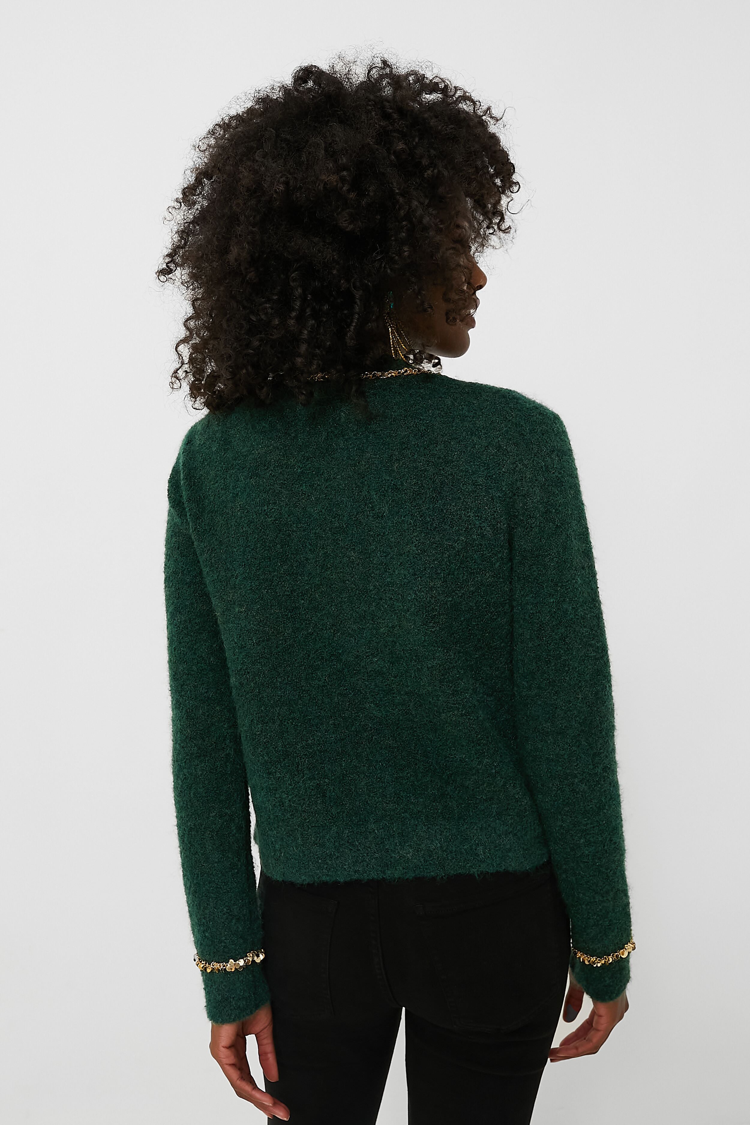 Gold Trimmed Eileen Cardigan-Beilave