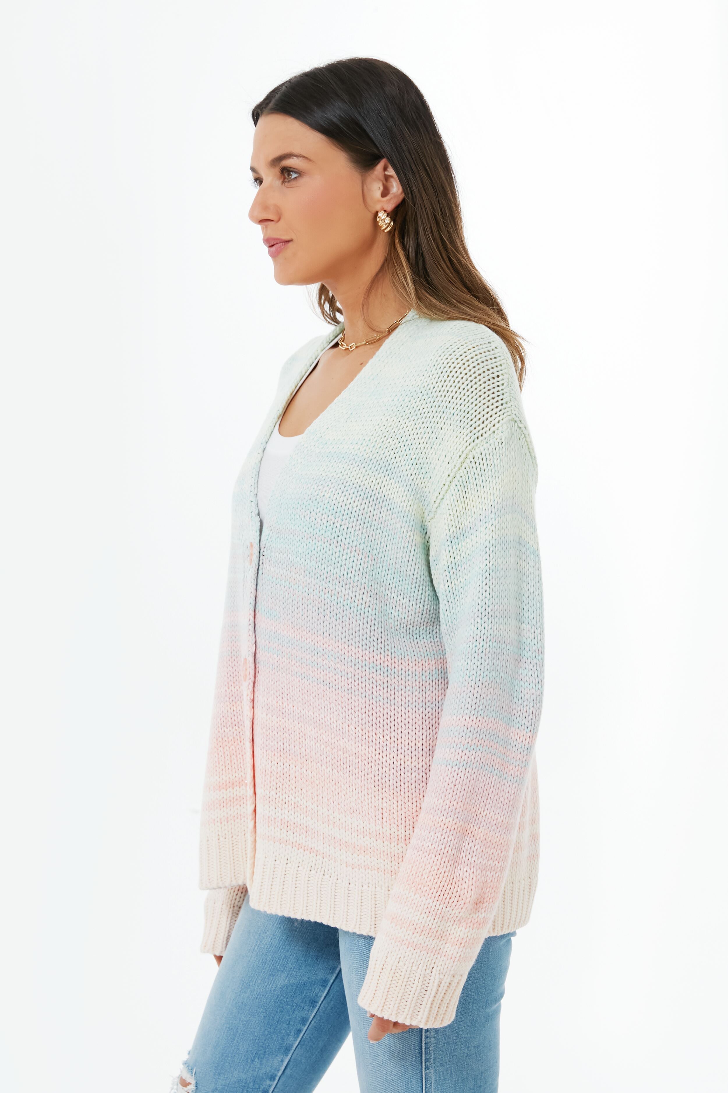 Taffy Multi Ombre Cardigan-Beilave
