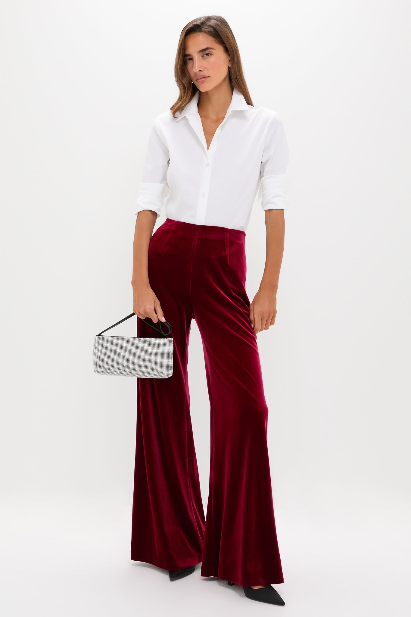 Silver Diamante Sophia Shoulder Bag-Beilave