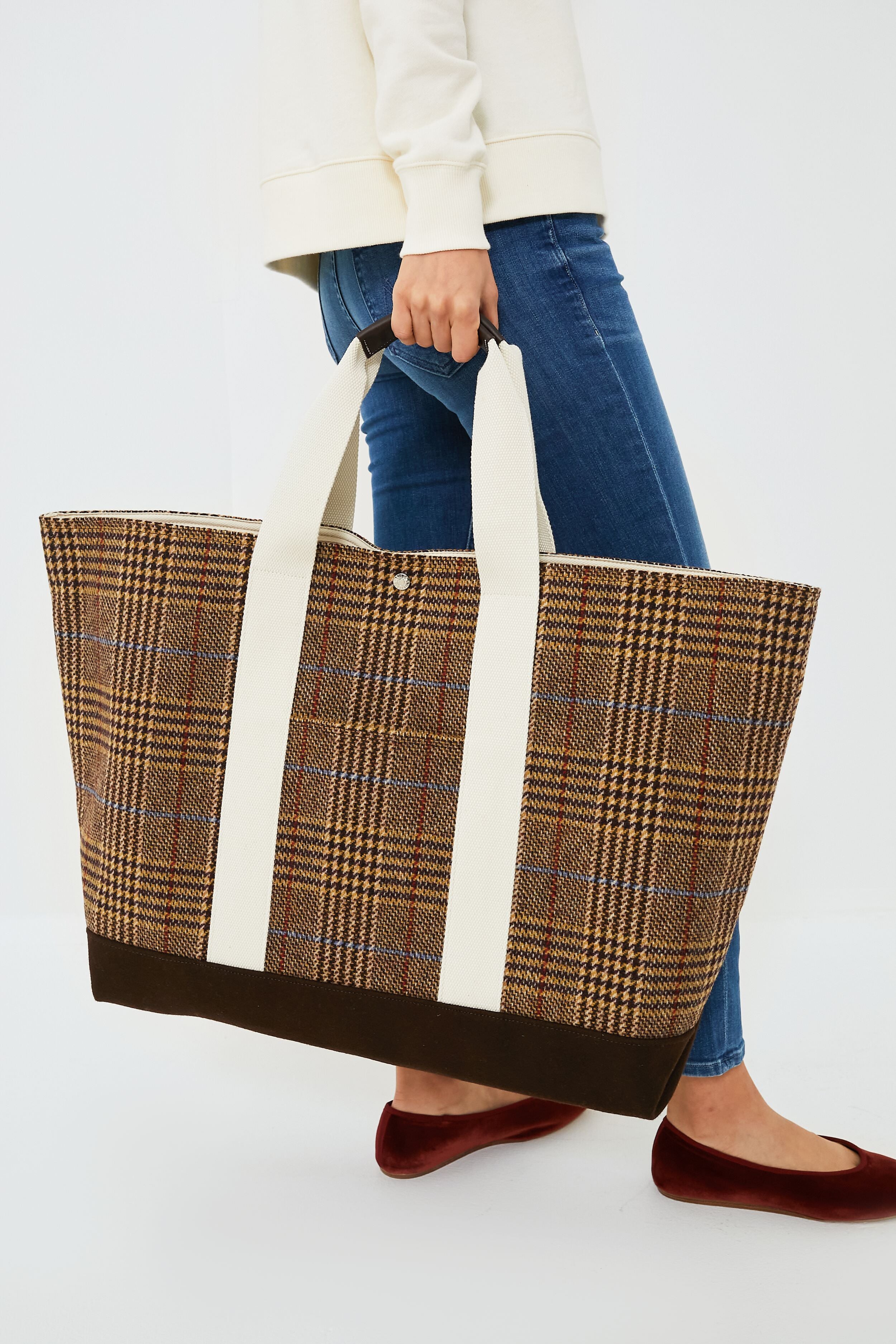 Bordeaux Plaid Tool XL Totes-Beilave