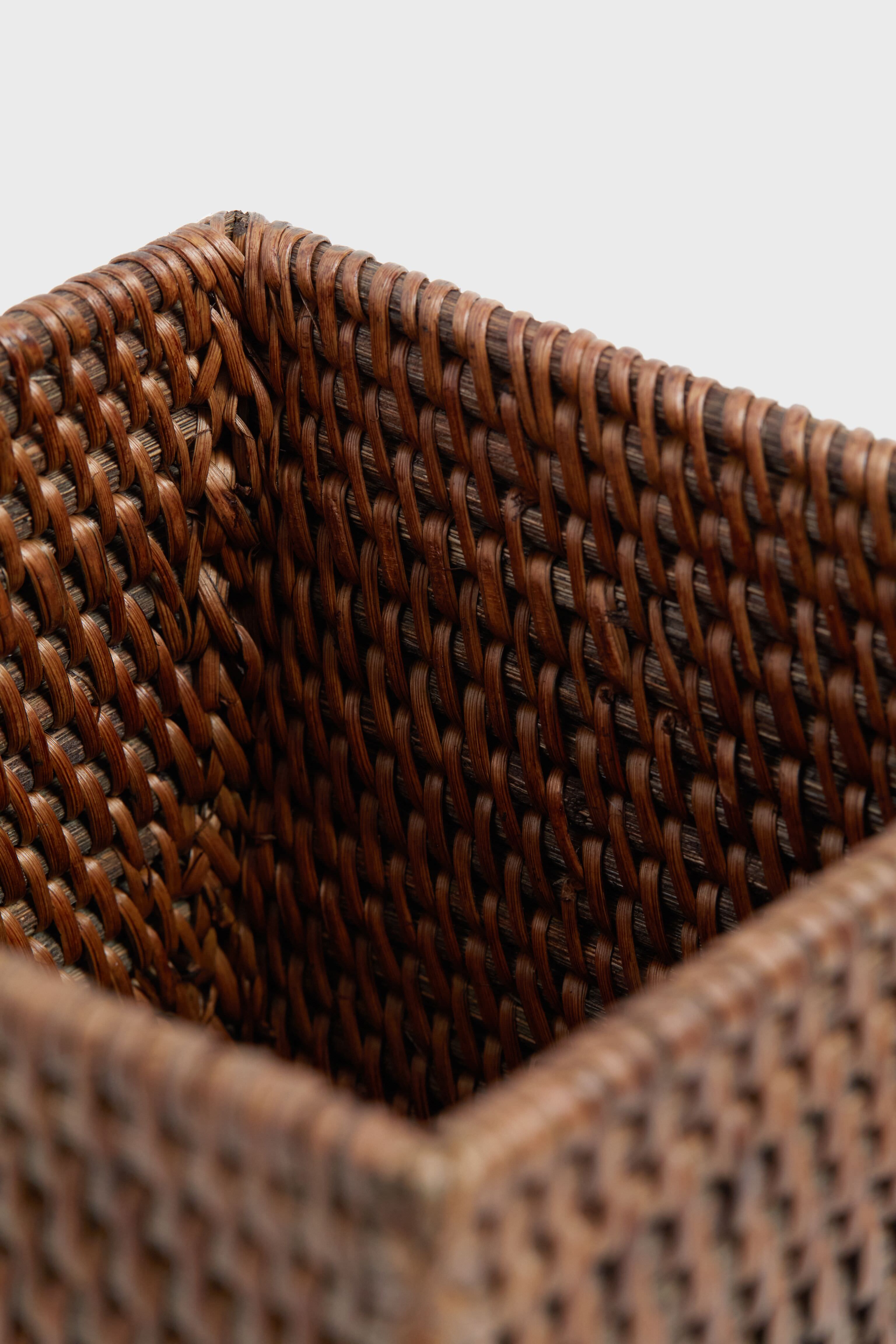 Dark Brown Rattan Tissue Box Cover-Beilave