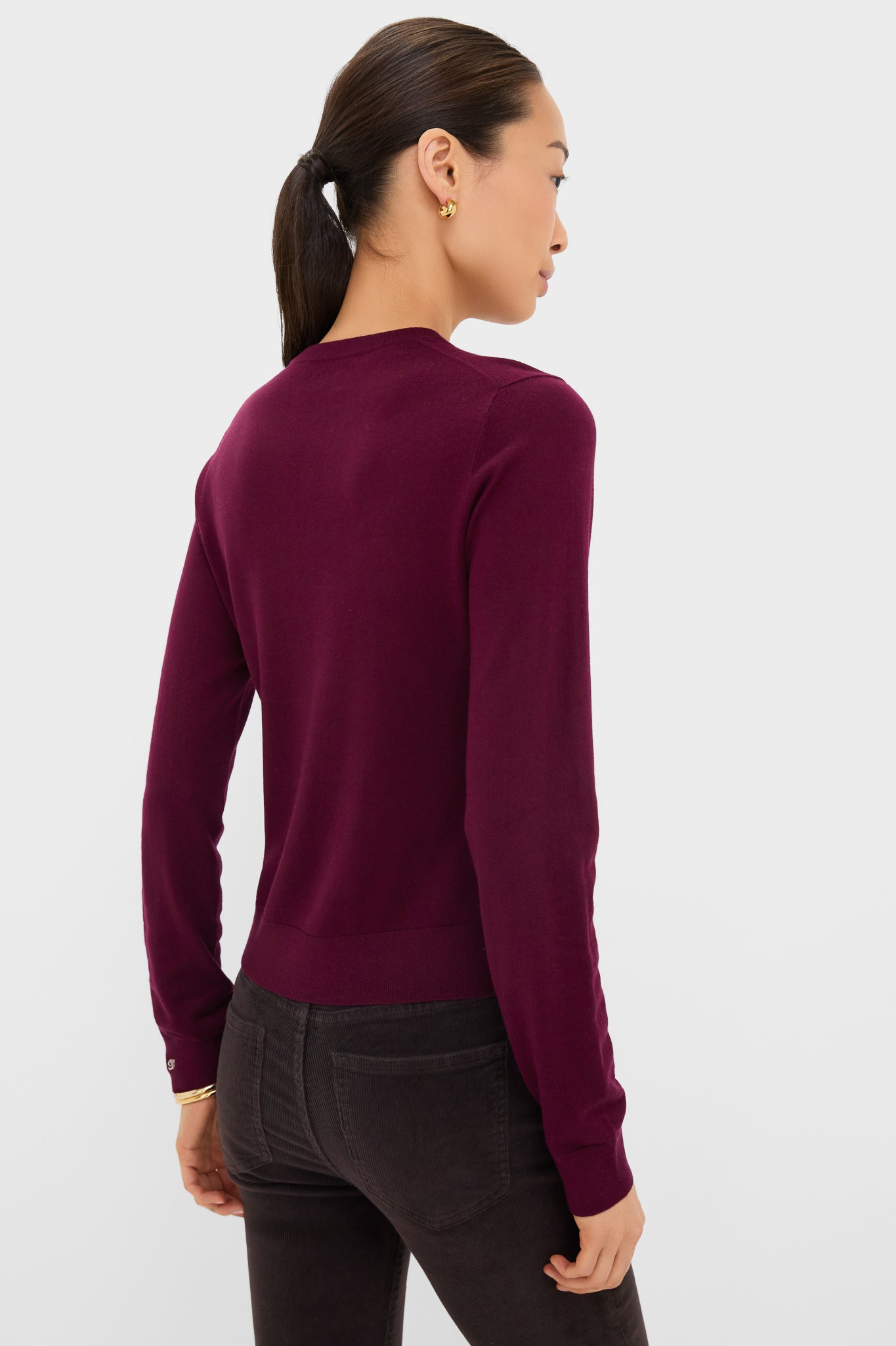 Winetasting Cashmere Silk Long Sleeve Katie Tee-Beilave