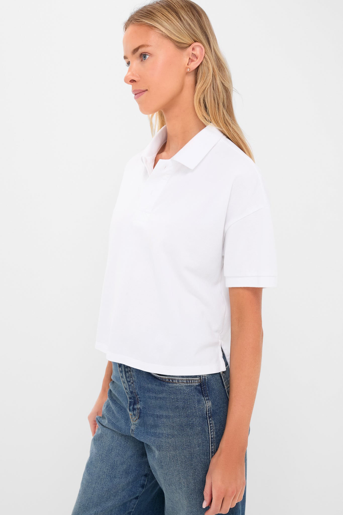 White Pique Holmes Boyfriend Polo-Beilave