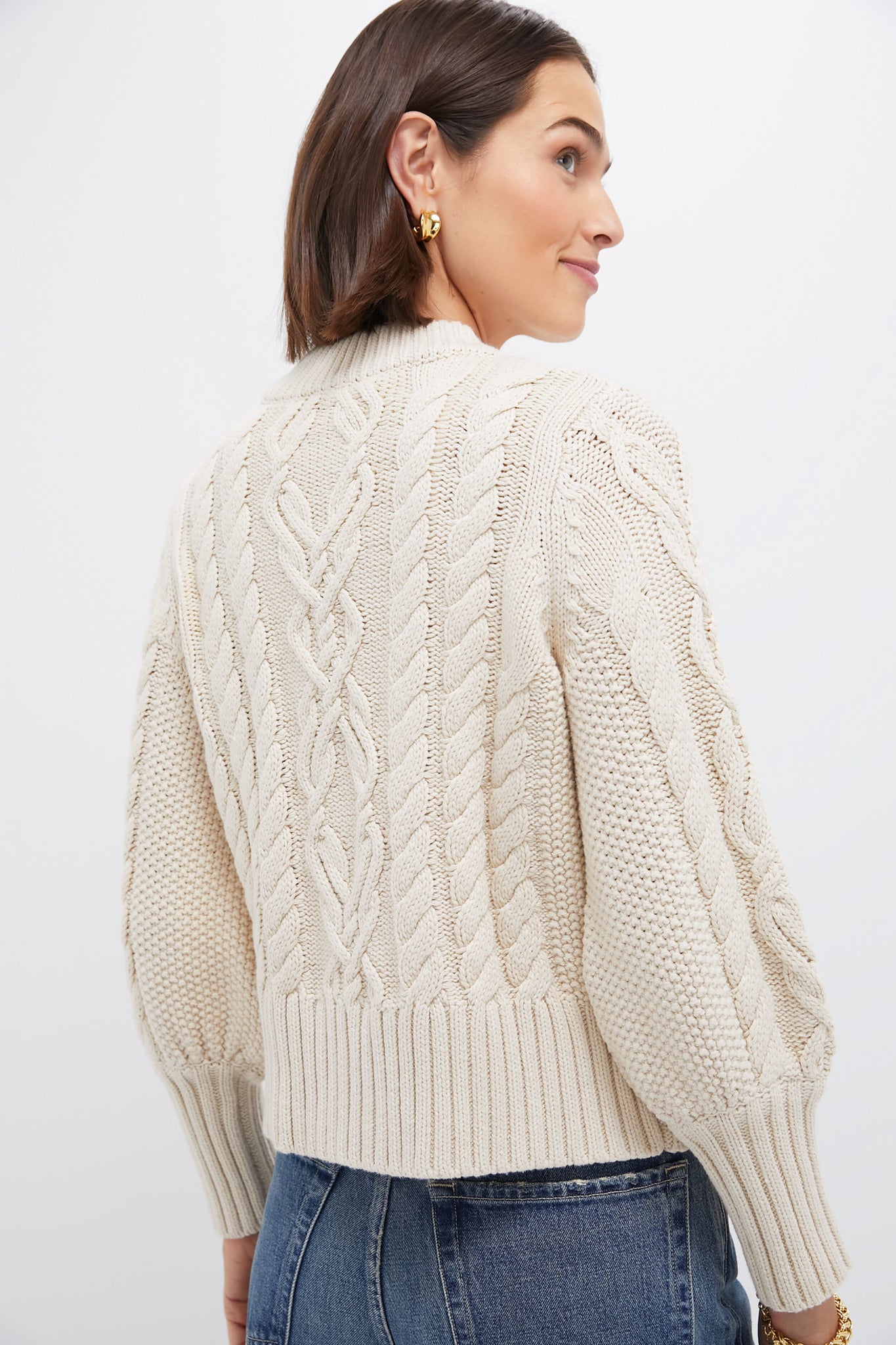 Sandstone Cotton Colette Cardigan-Beilave