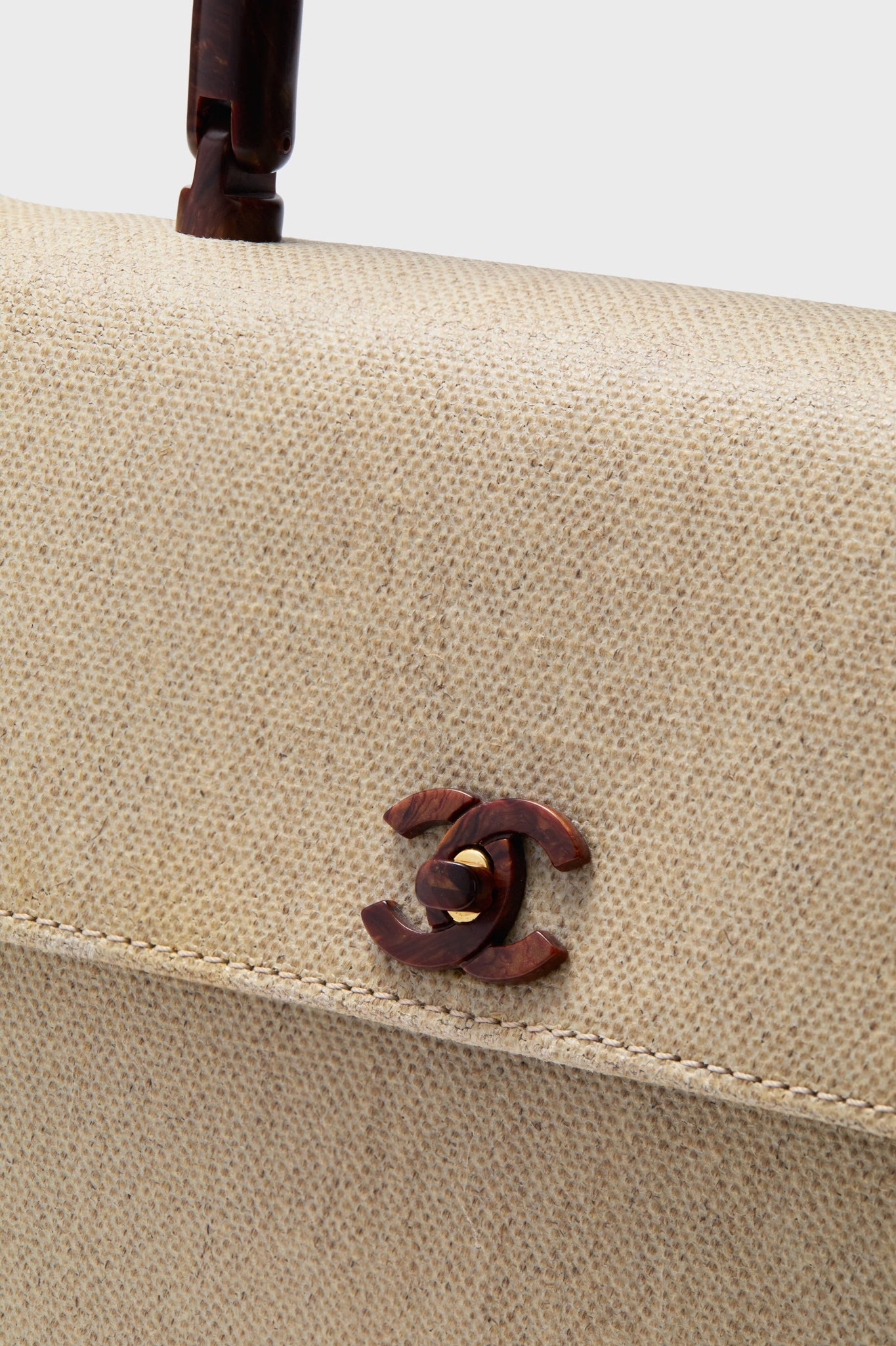 CHANEL Canvas Top Handle Bag-Beilave