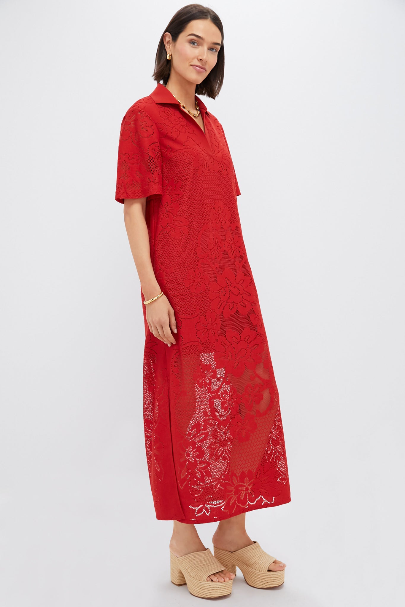 Crimson Lace Marta Dress-Beilave