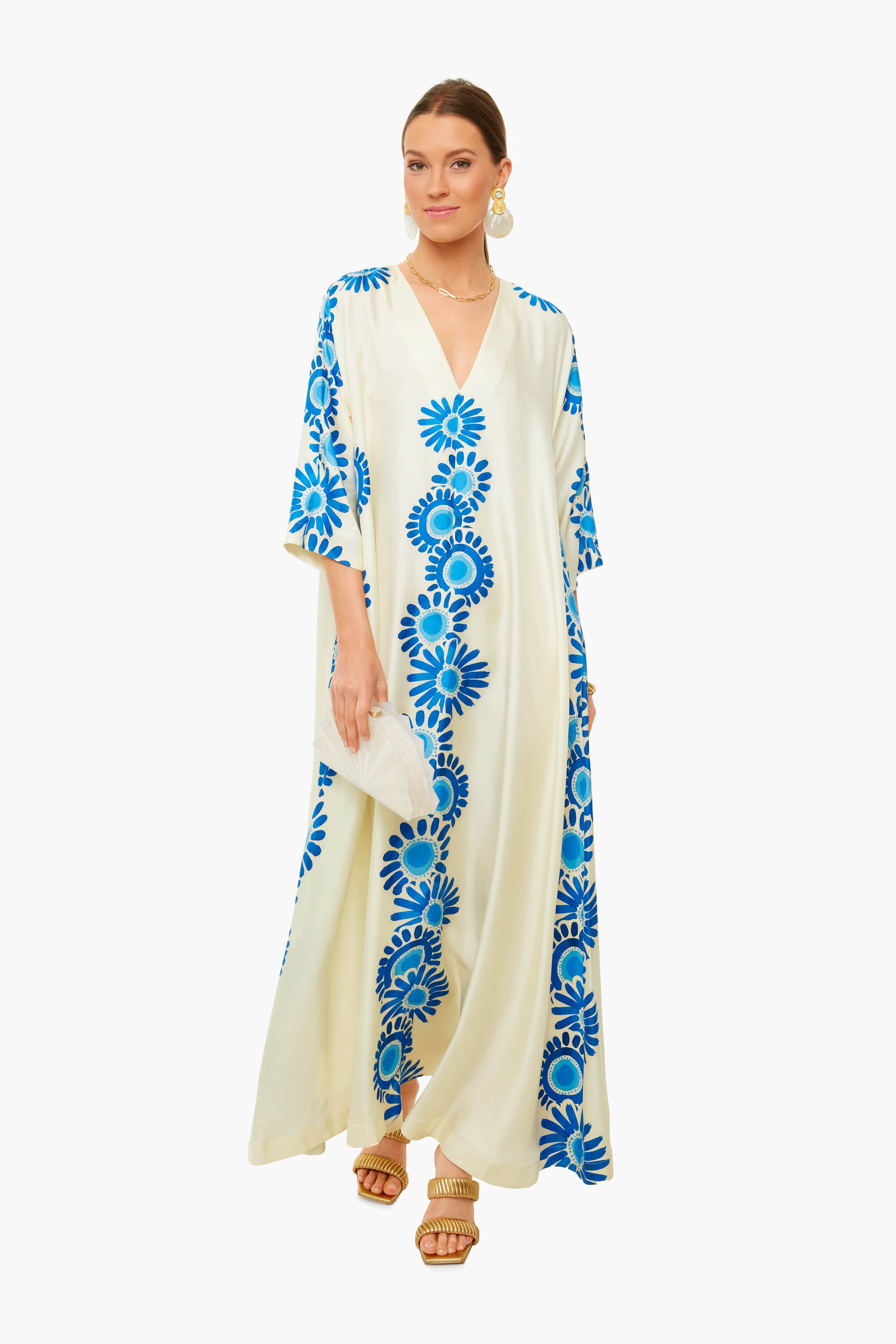 Daisy Placee Azzurro Muumuu Dress-Beilave