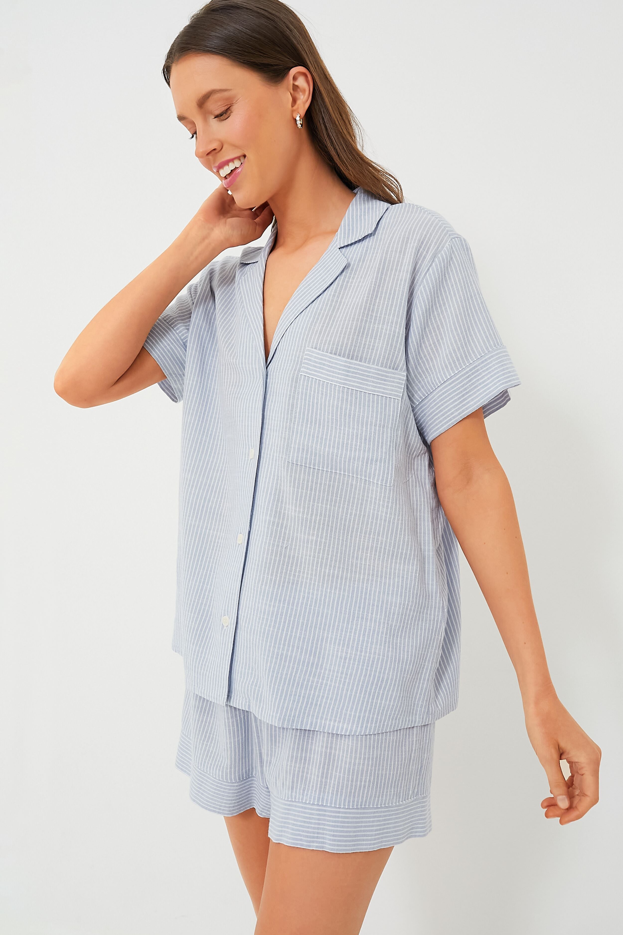 Wedgewood Striped Nautico Shortie PJ Set-Beilave