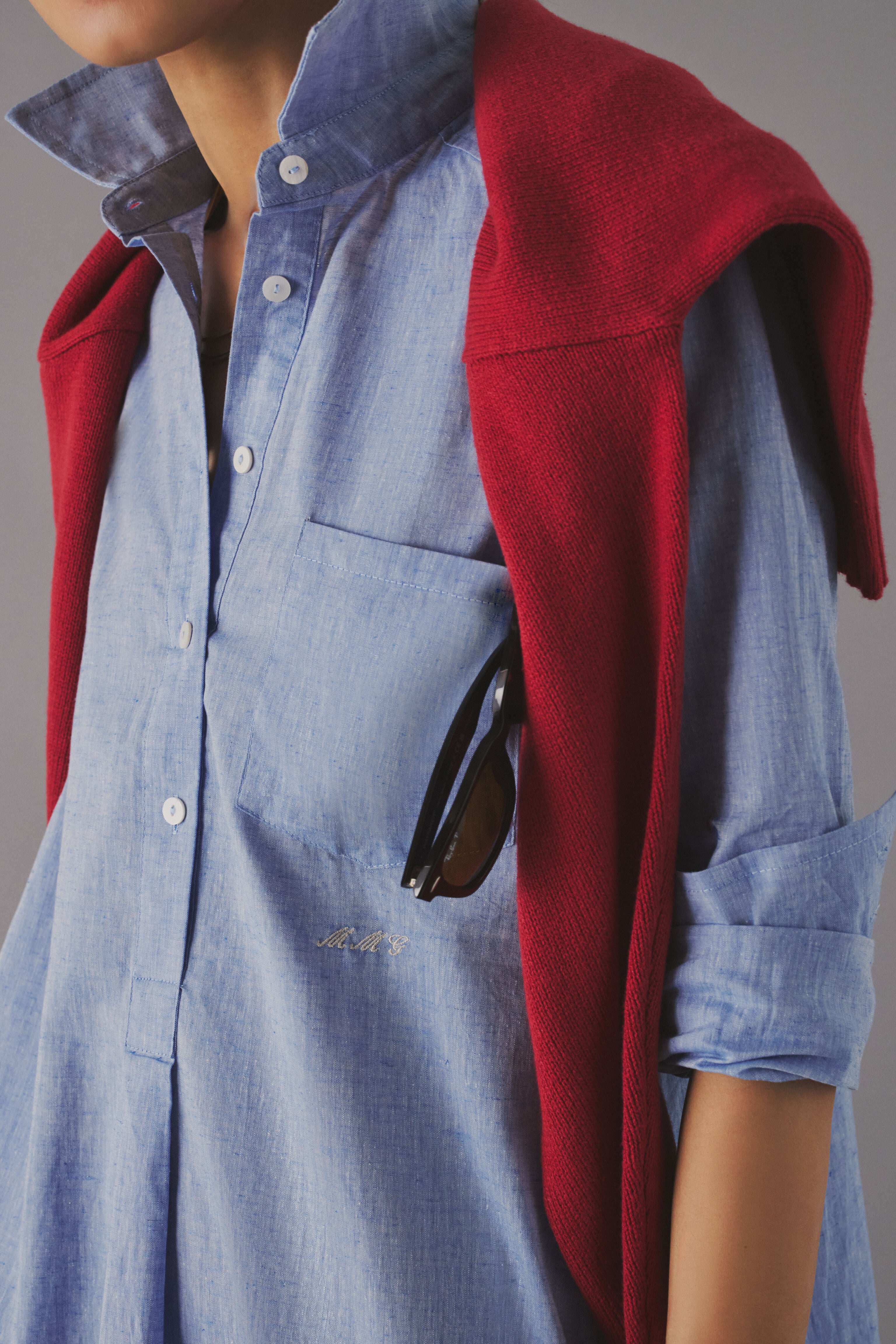 Chambray Callahan Shirt Dress-Beilave