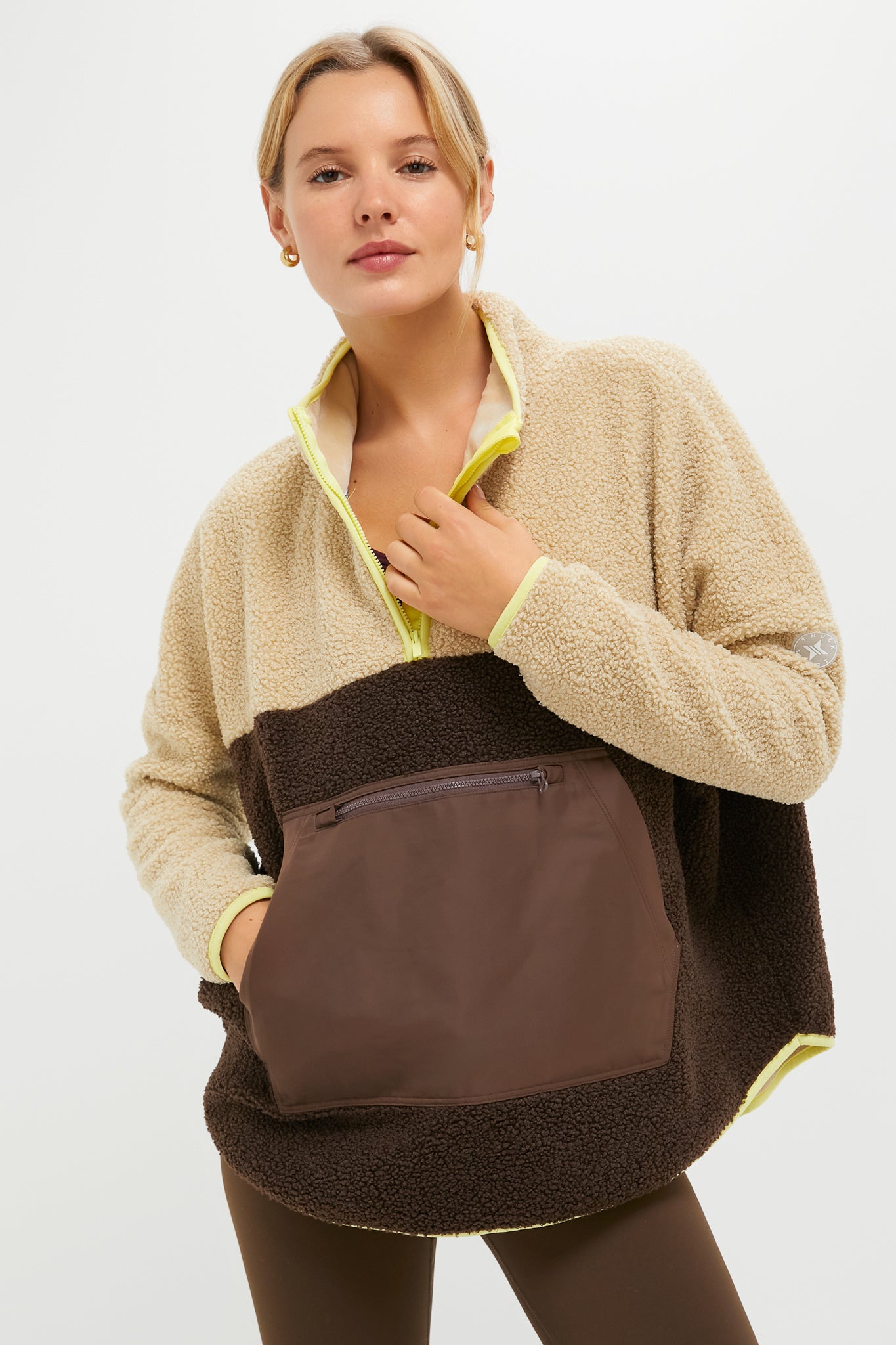 Brown Fleece Cady Quarter Zip-Beilave