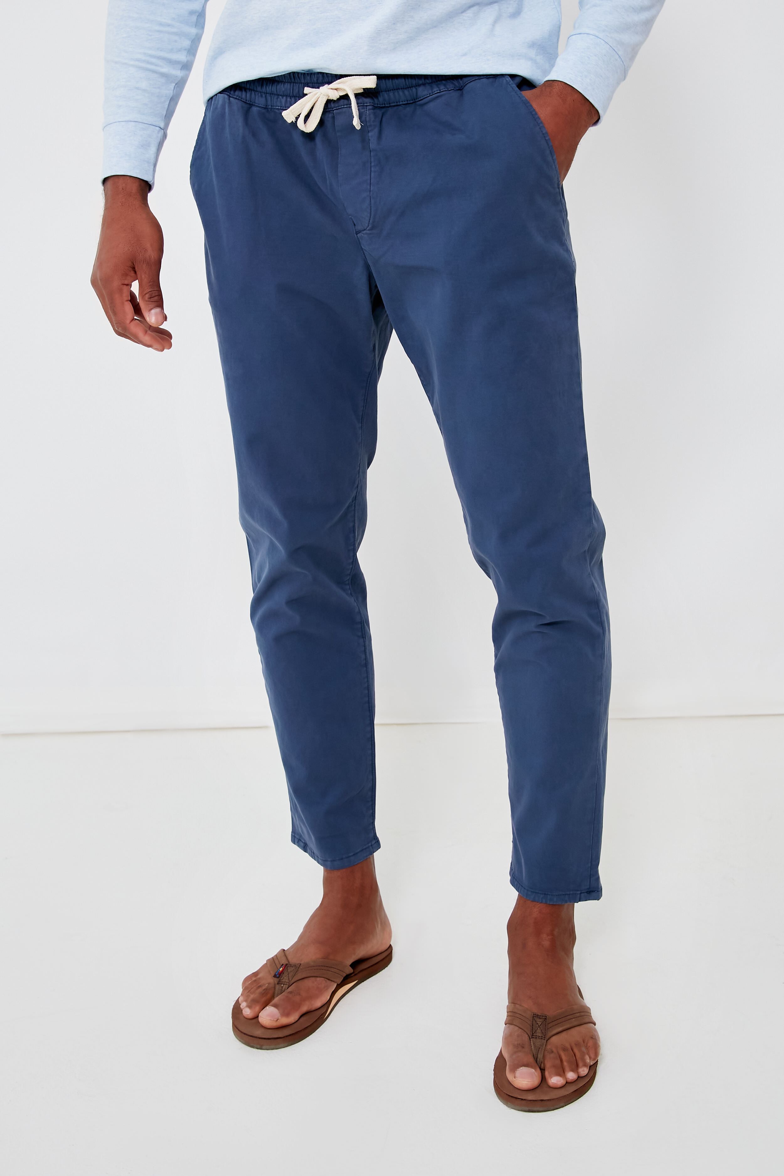 Slate Blue Athletic Fit Saturday Pant-Beilave