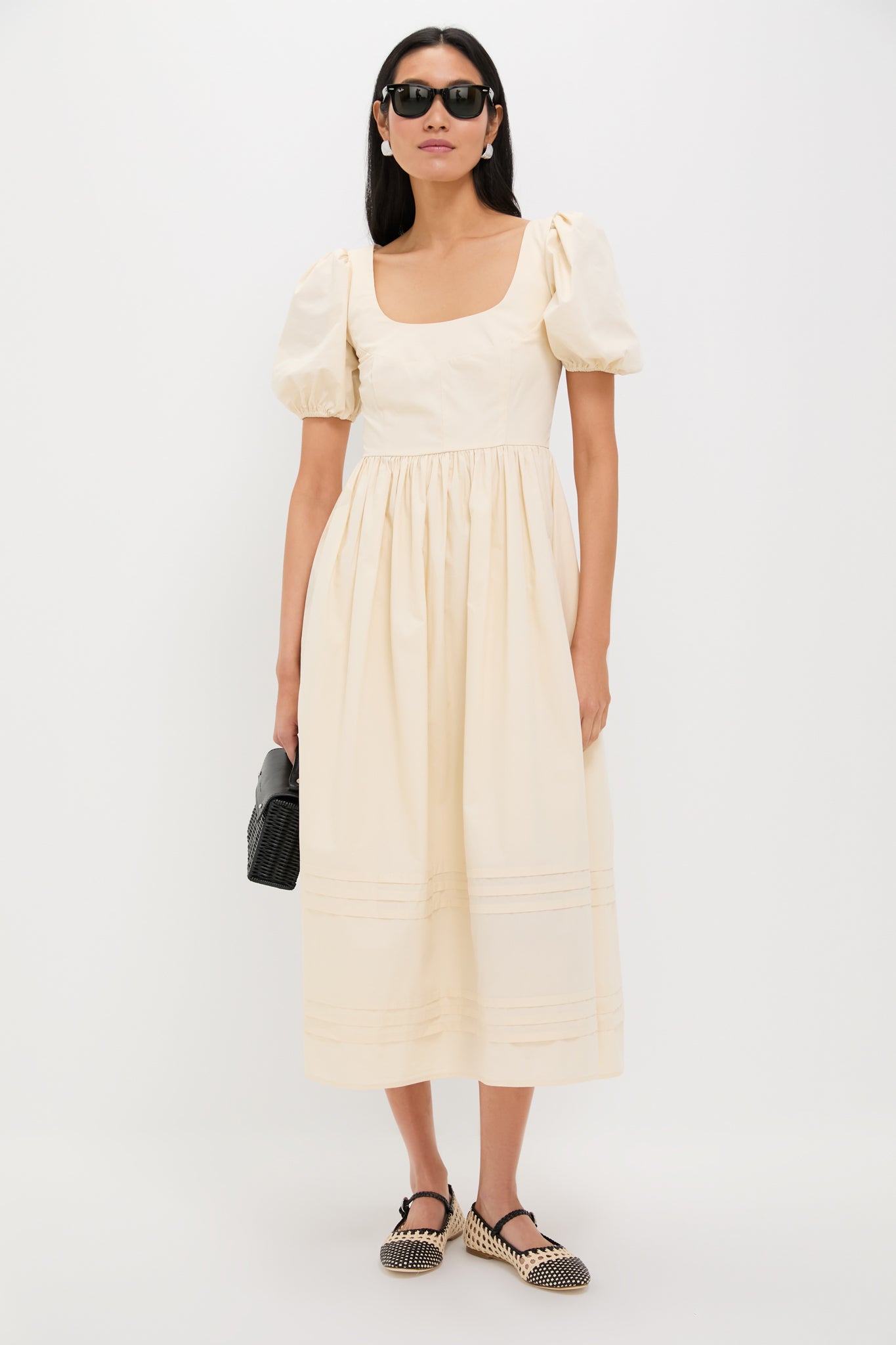 Cream and Black Mary Jane Nell Flat-Beilave