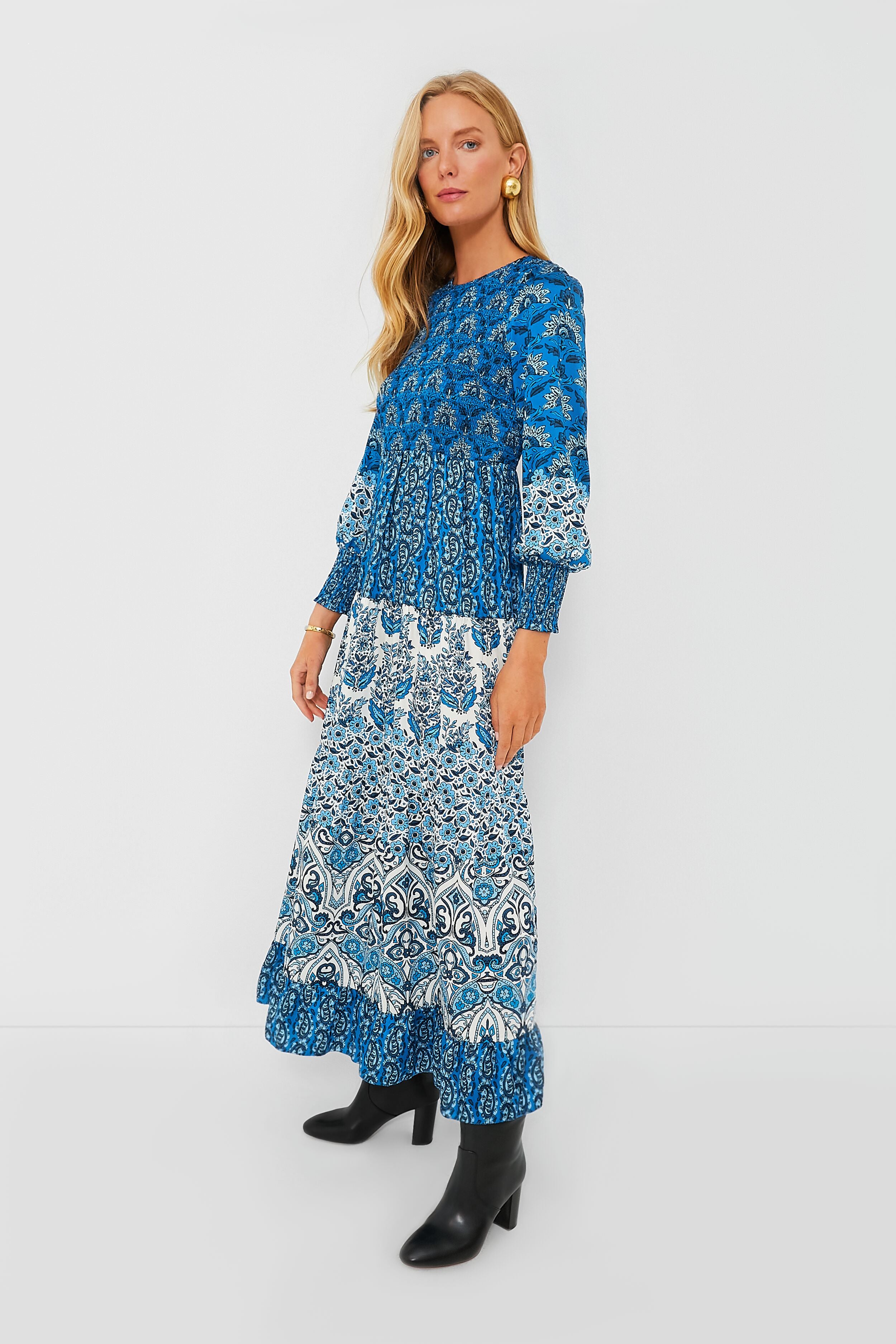 Dewberry Blues Libby Dress-Beilave