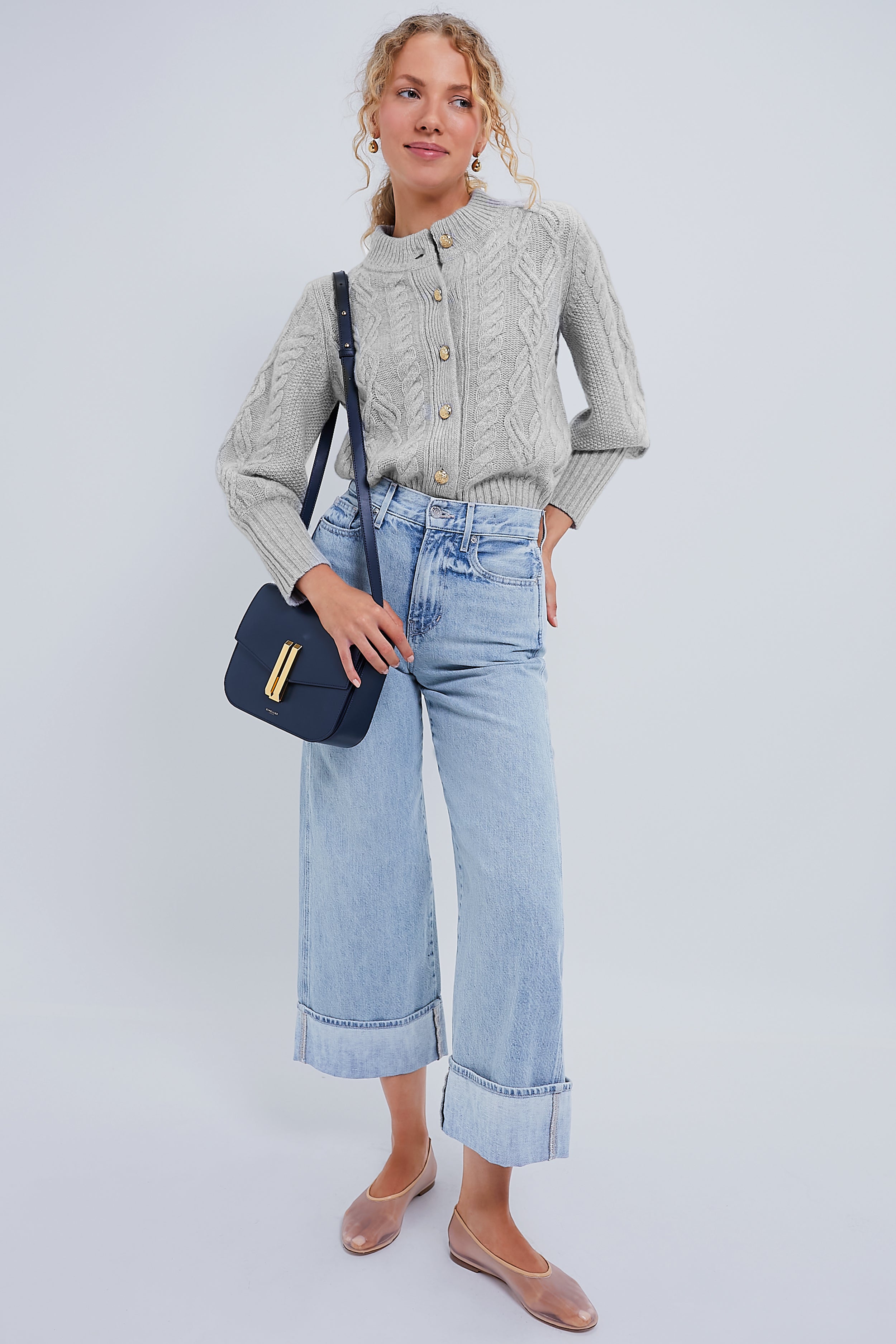 Gray Cashmere Colette Cardigan-Beilave