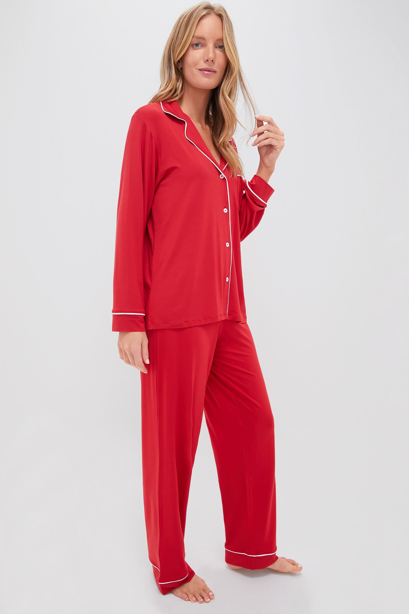 Haute Red Gisele Long PJ Set-Beilave