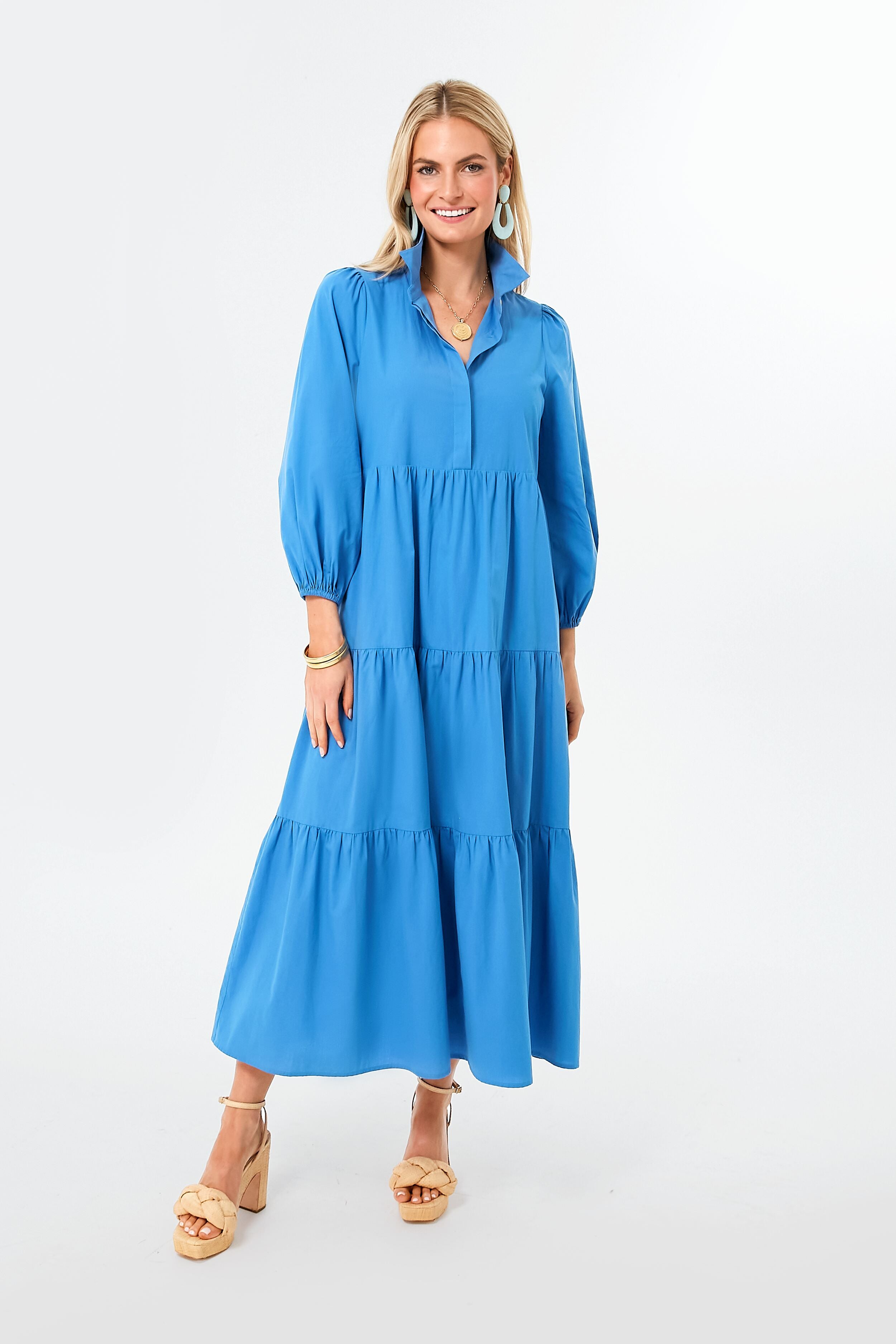 Cyprus Blue Mabel Maxi Dress-Beilave