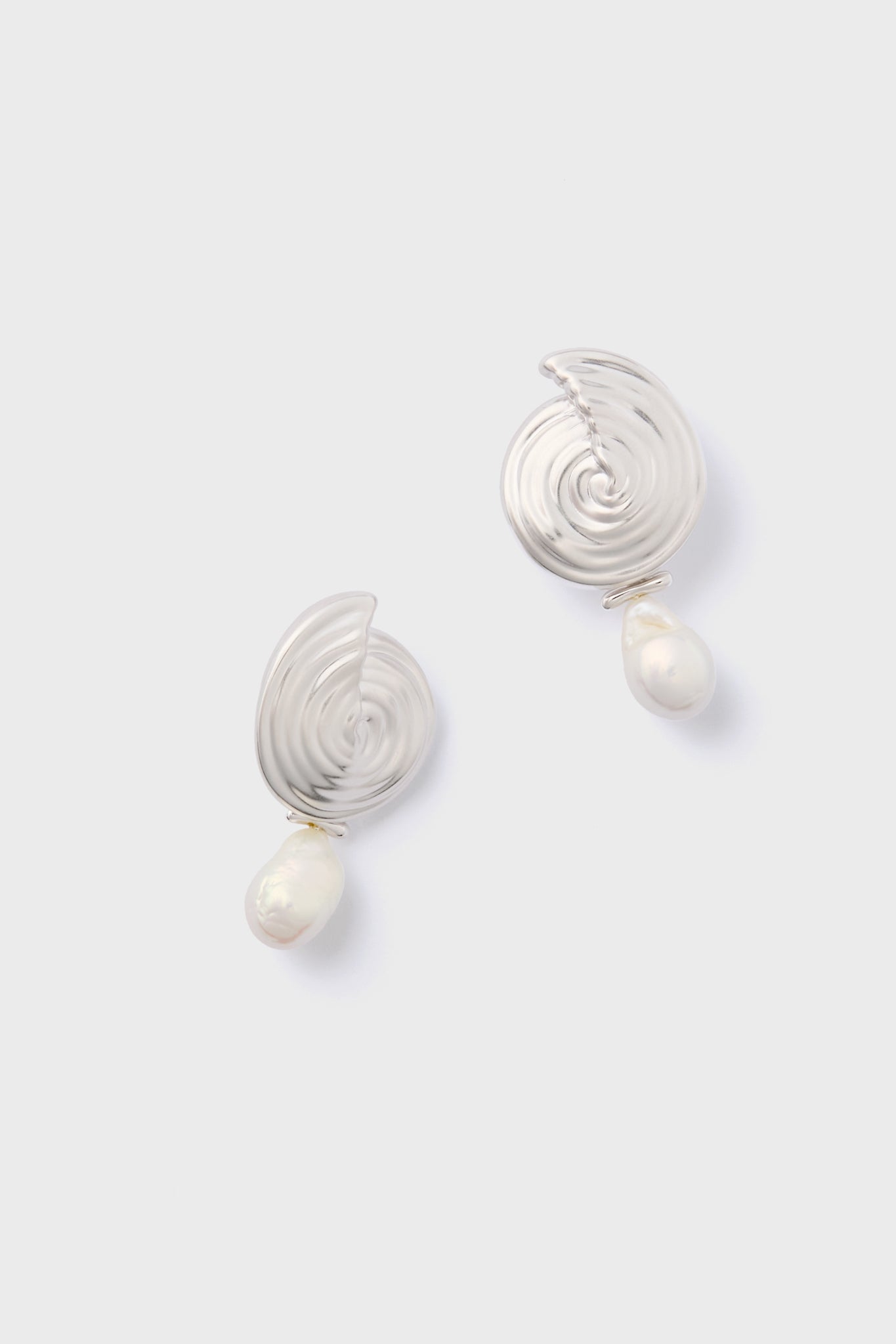 Silver Spiral Interchangeable Earrings-Beilave