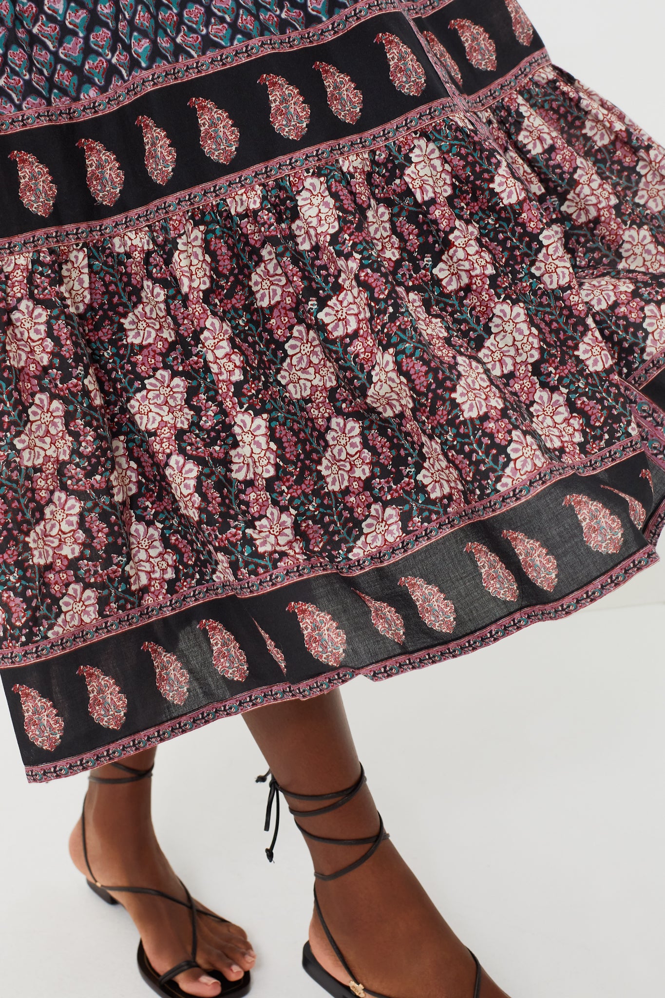 Donna Print Sleeveless Midi Dress-Beilave