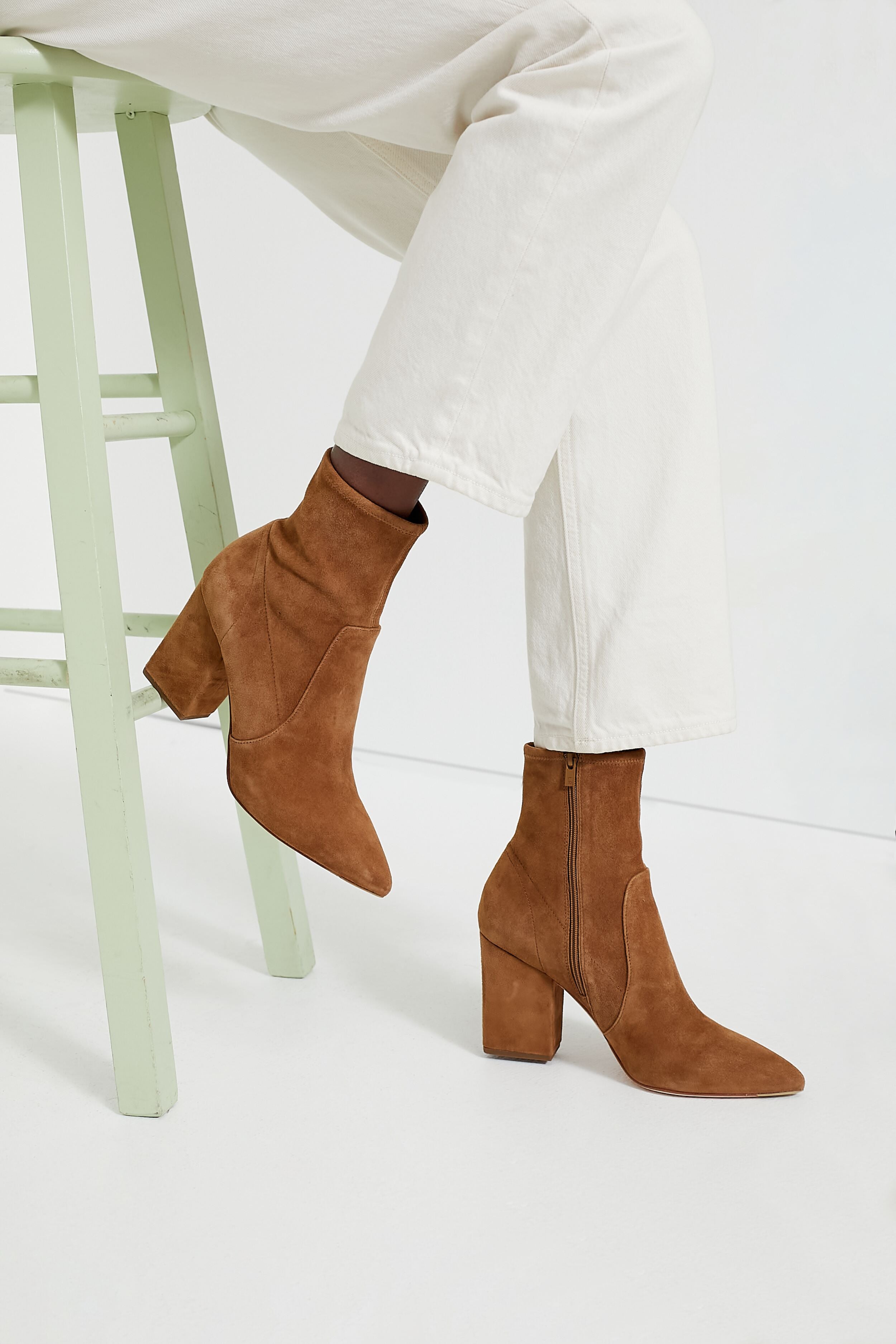 Cacao Isla Slim Ankle Booties-Beilave