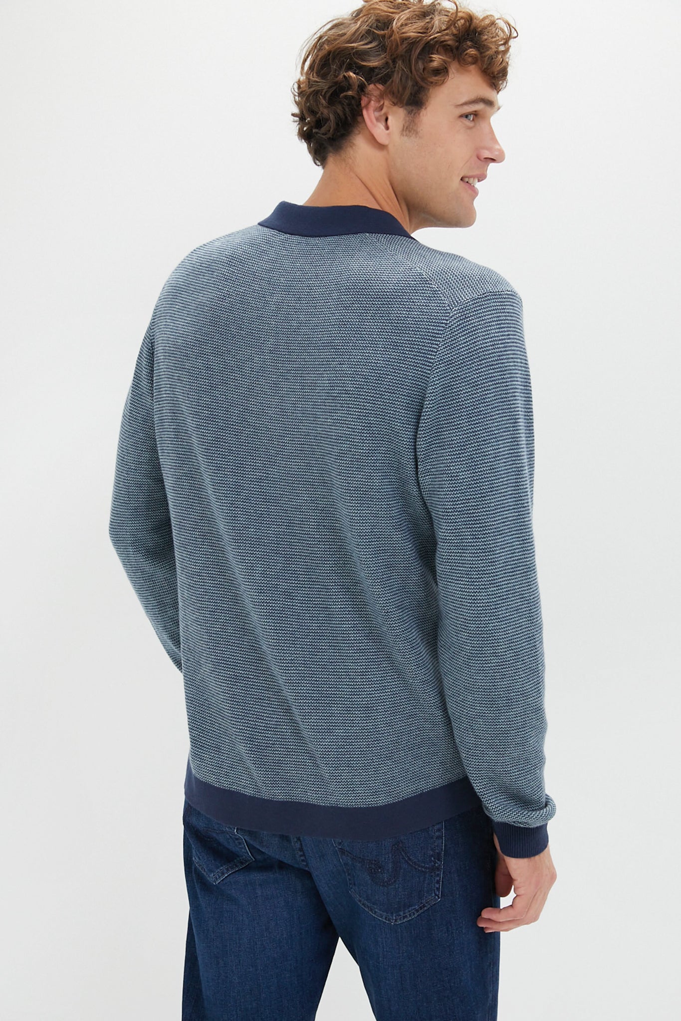 Navy Topaz Liam Sweater Polo-Beilave