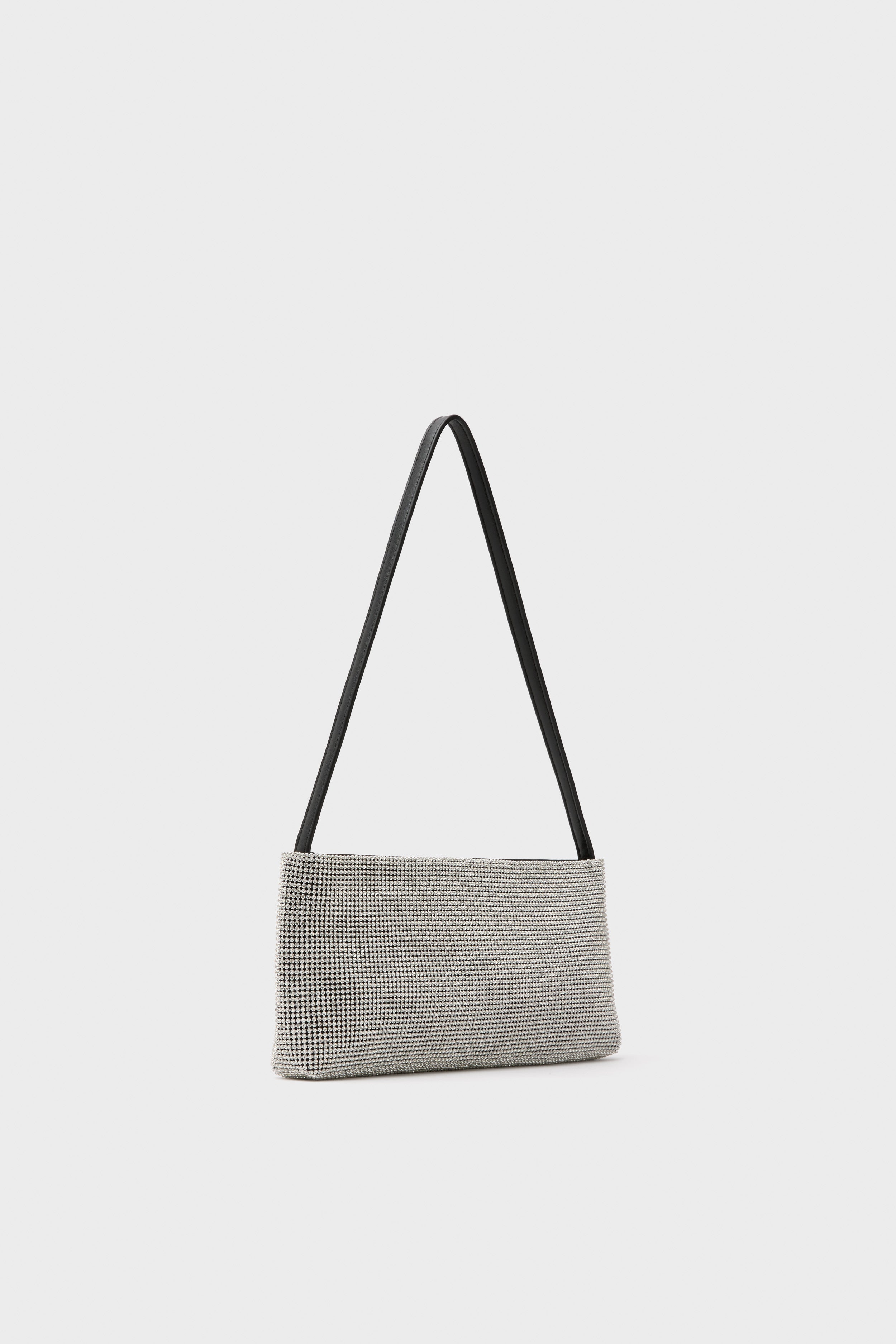 Silver Diamante Sophia Shoulder Bag-Beilave