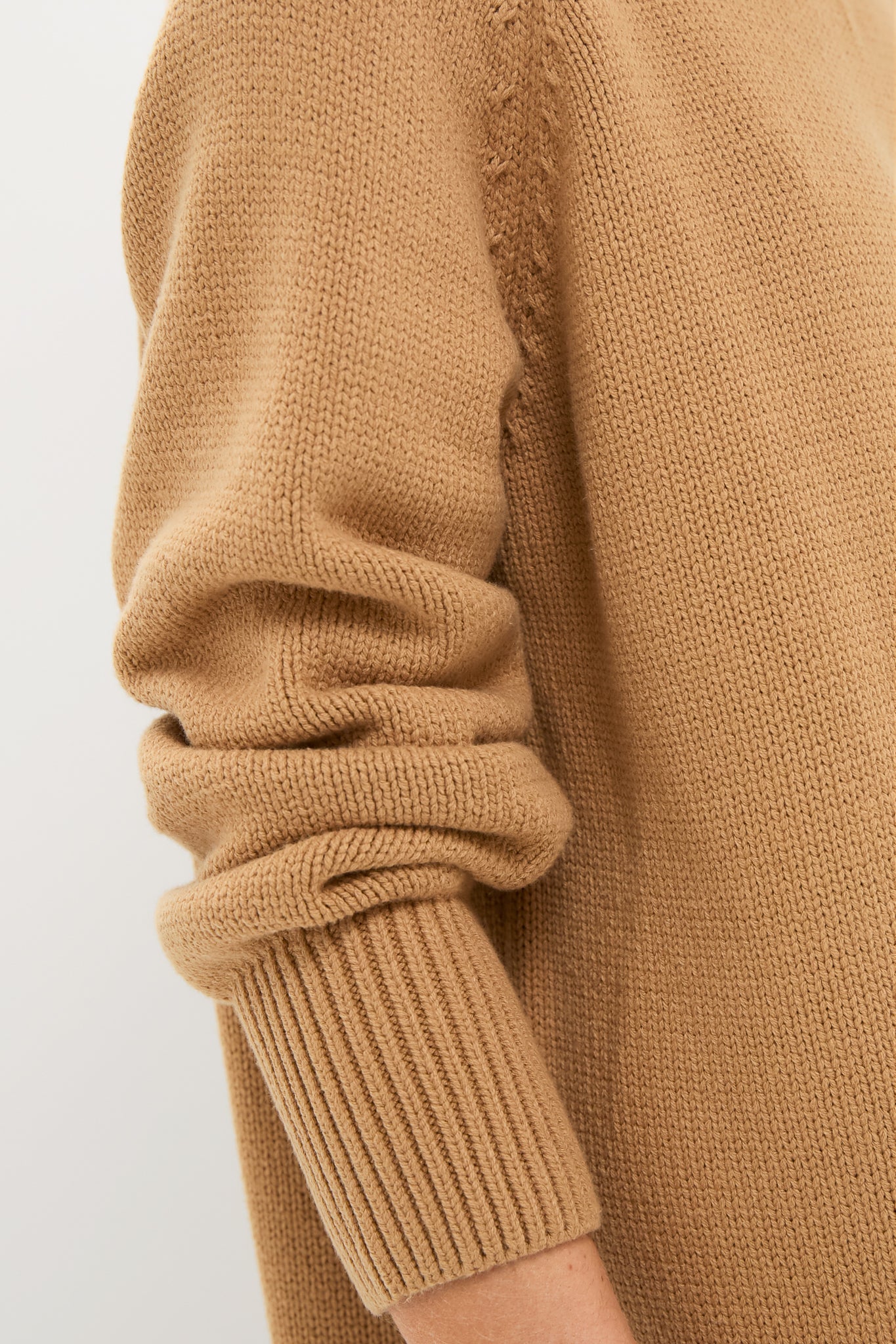 Heavyweight Camel Kristen Sweater Dress-Beilave