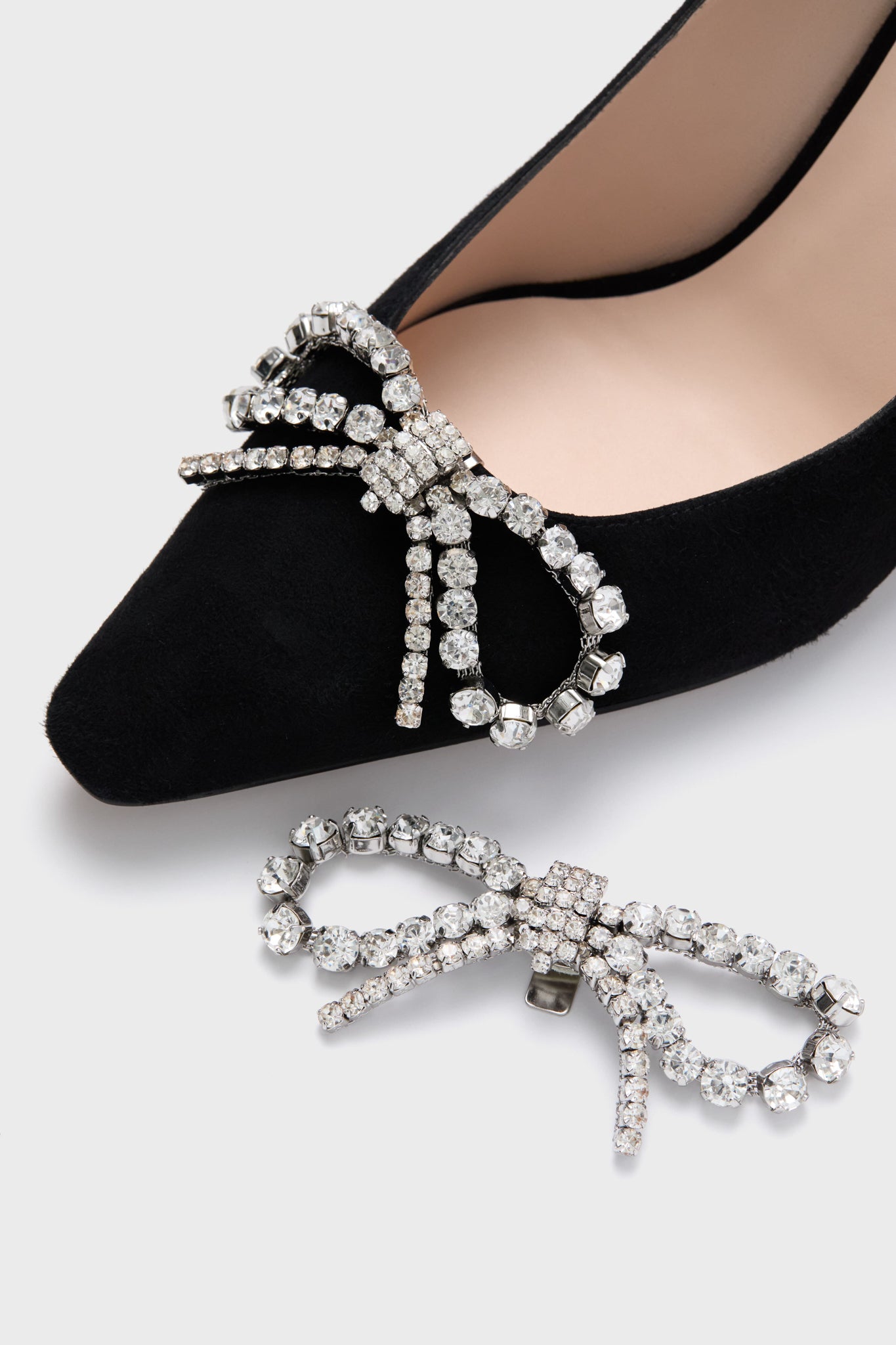 Crystal Bow Shoe Clips Set-Beilave
