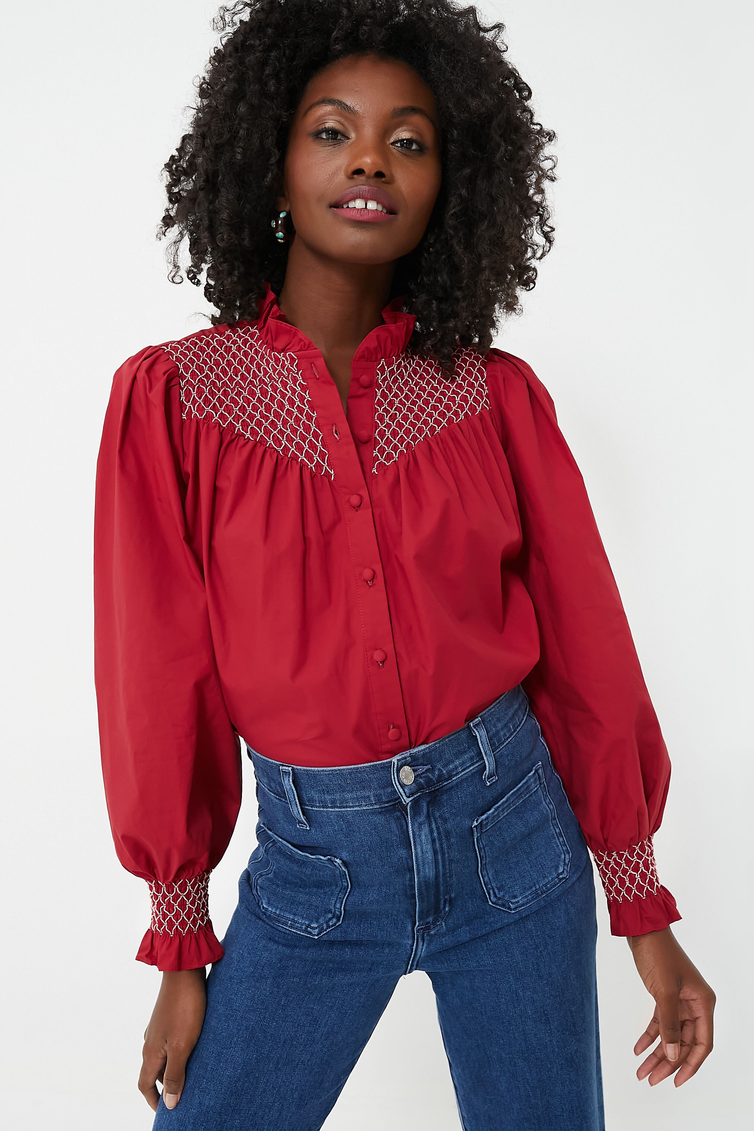 Wine Nicole Shirt Long Sleeve-Beilave