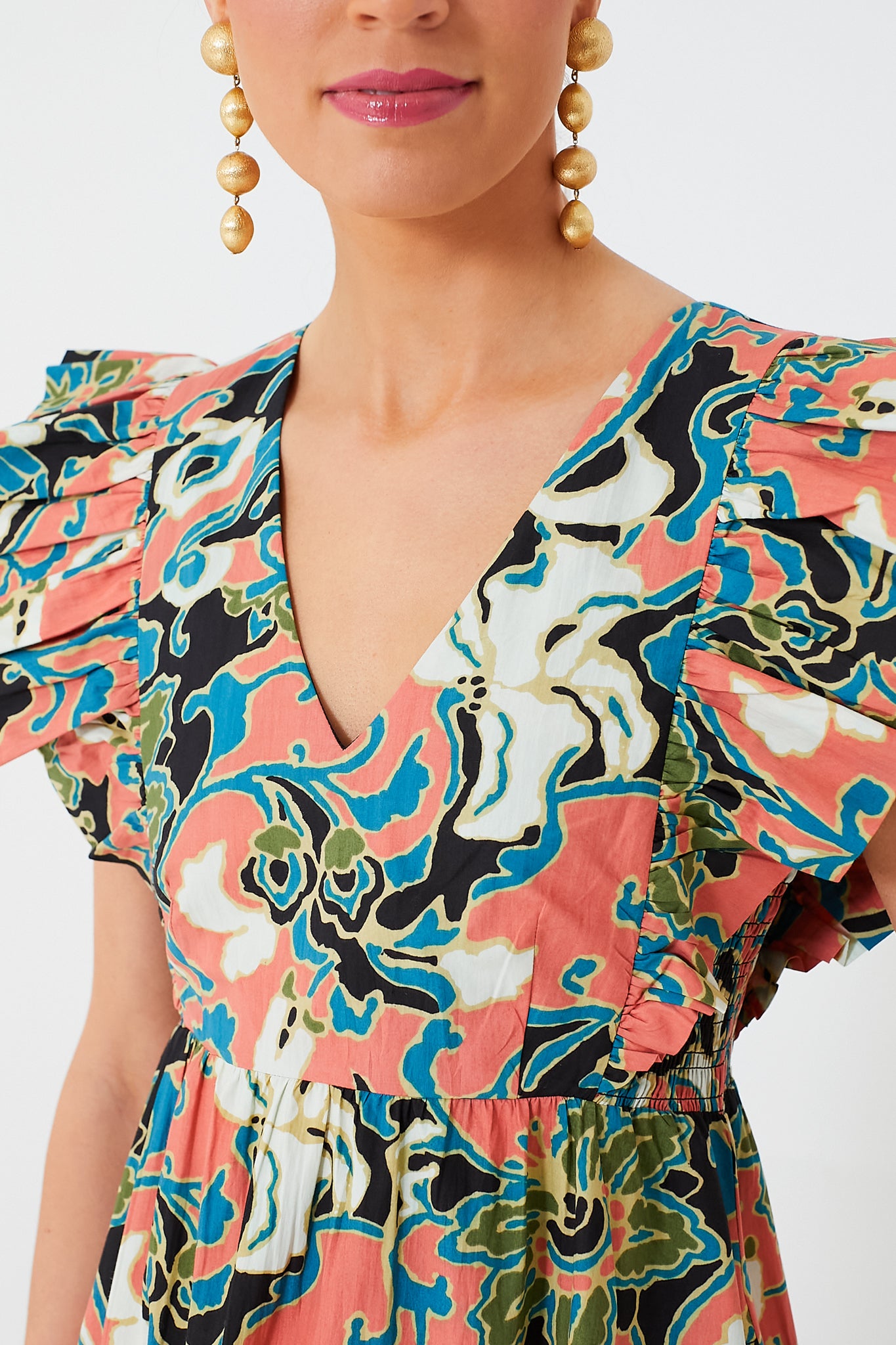 Gypsy Bloom Barbara Printed Midi Dress-Beilave